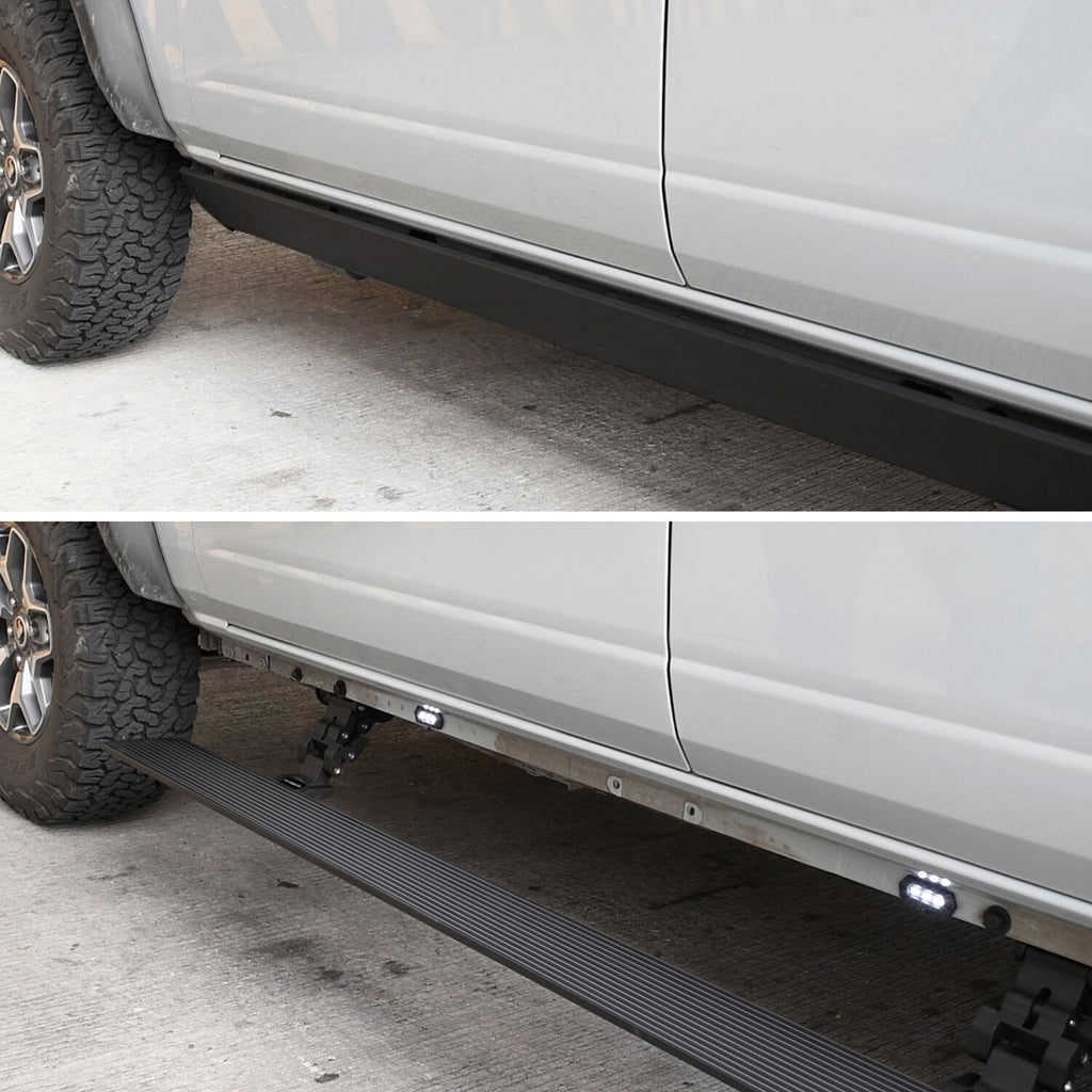 RealTruck VoltStep Electric Running Board Kit Textured Black 2019-2026 Ram 1500 Crew Cab Go Rhino