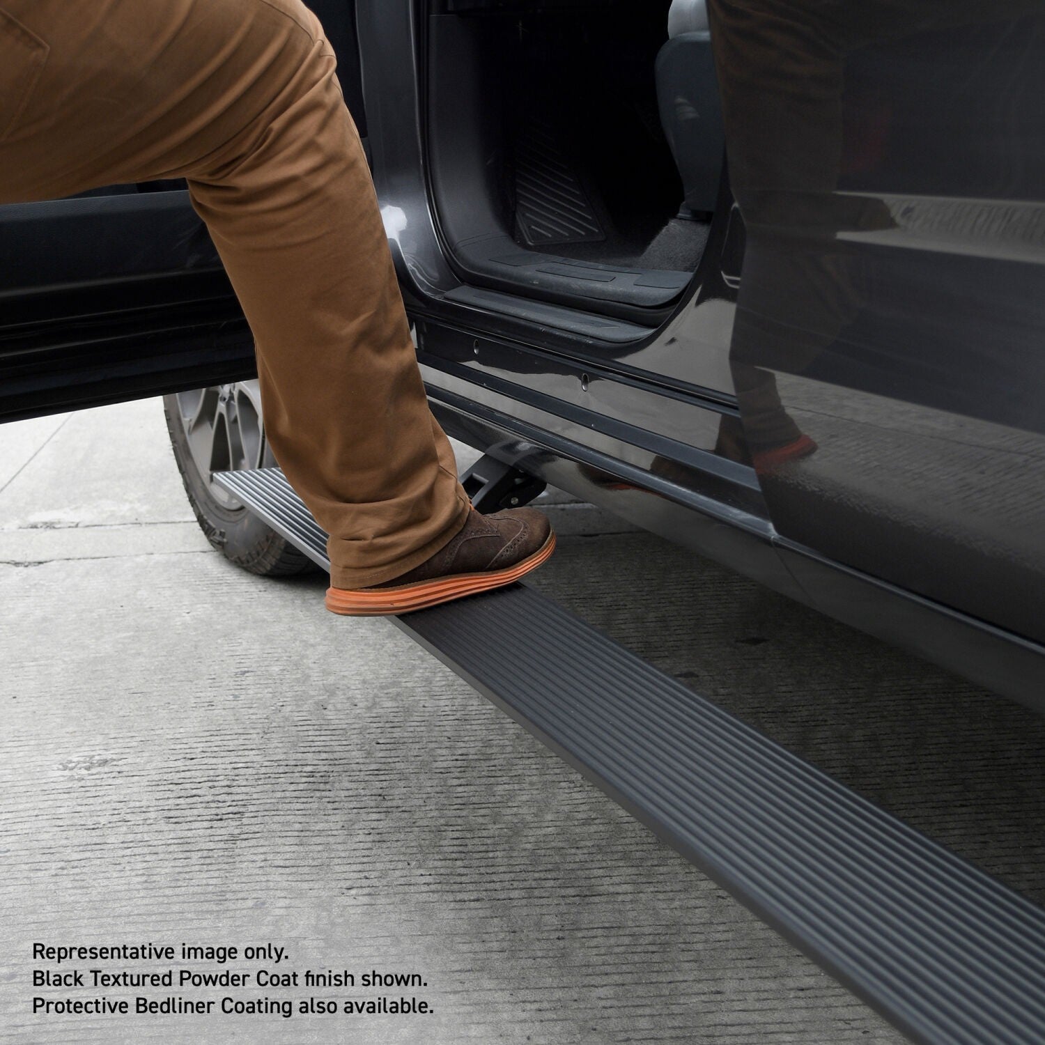 RealTruck VoltStep Electric Running Board Kit Protective Bedliner Coating 2019-2026 Ram 1500 Crew Cab Go Rhino