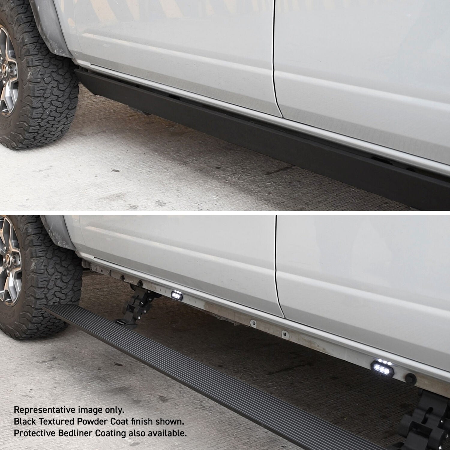 RealTruck VoltStep Electric Running Board Kit Protective Bedliner Coating 2019-2026 Ram 1500 Crew Cab Go Rhino