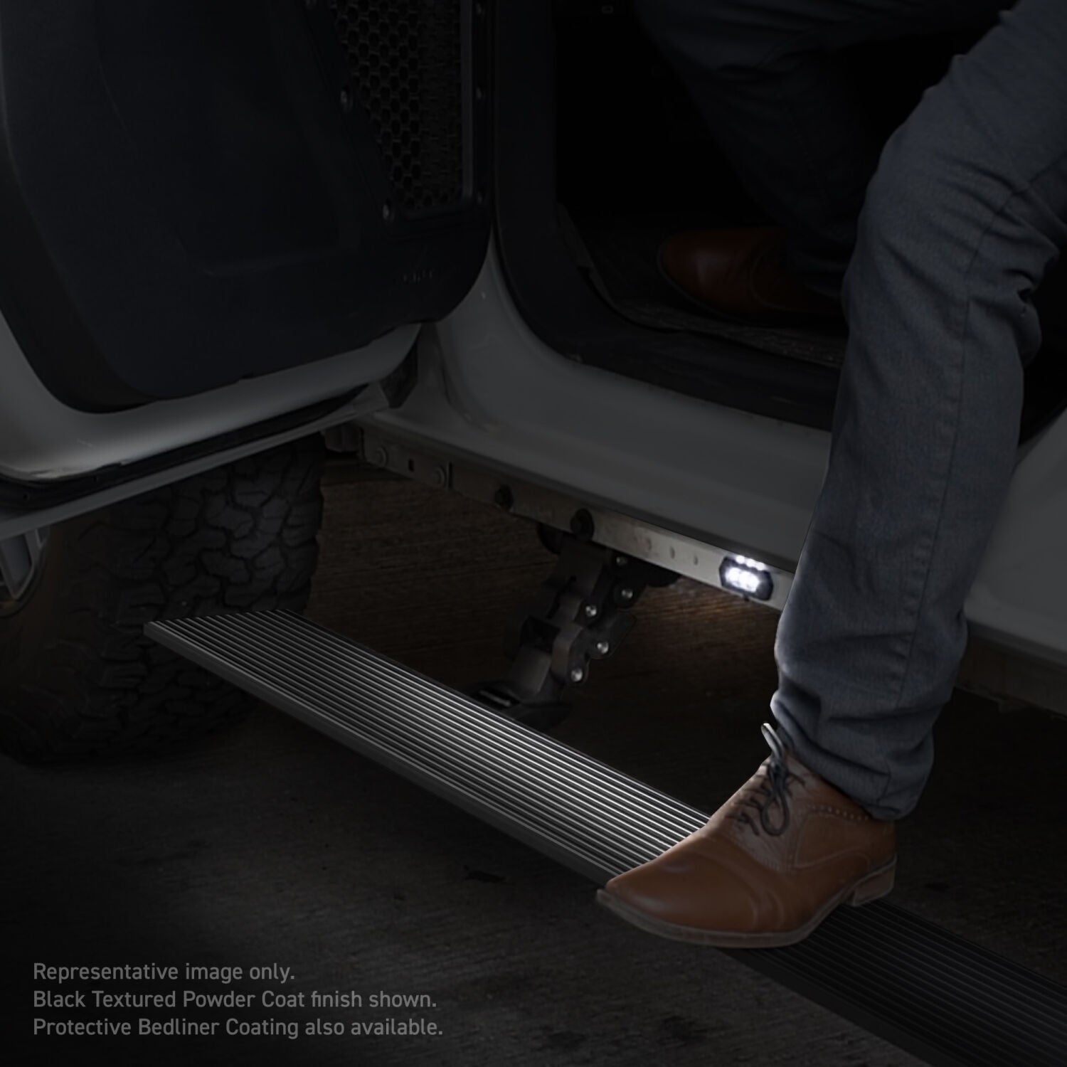 RealTruck VoltStep Electric Running Board Kit Protective Bedliner Coating 2019-2026 Ram 1500 Crew Cab Go Rhino