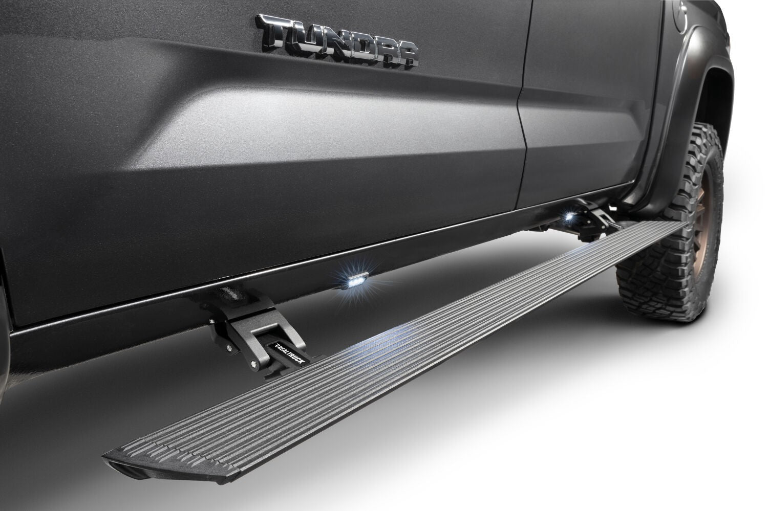 RealTruck VoltStep Electric Running Board Kit Textured Black 2022-2025 Toyota Tundra Extended Cab  Go Rhino