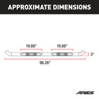 ARIES 3" Round Polished Stainless Side Bars, 2019-2026 Ram 2500/3500