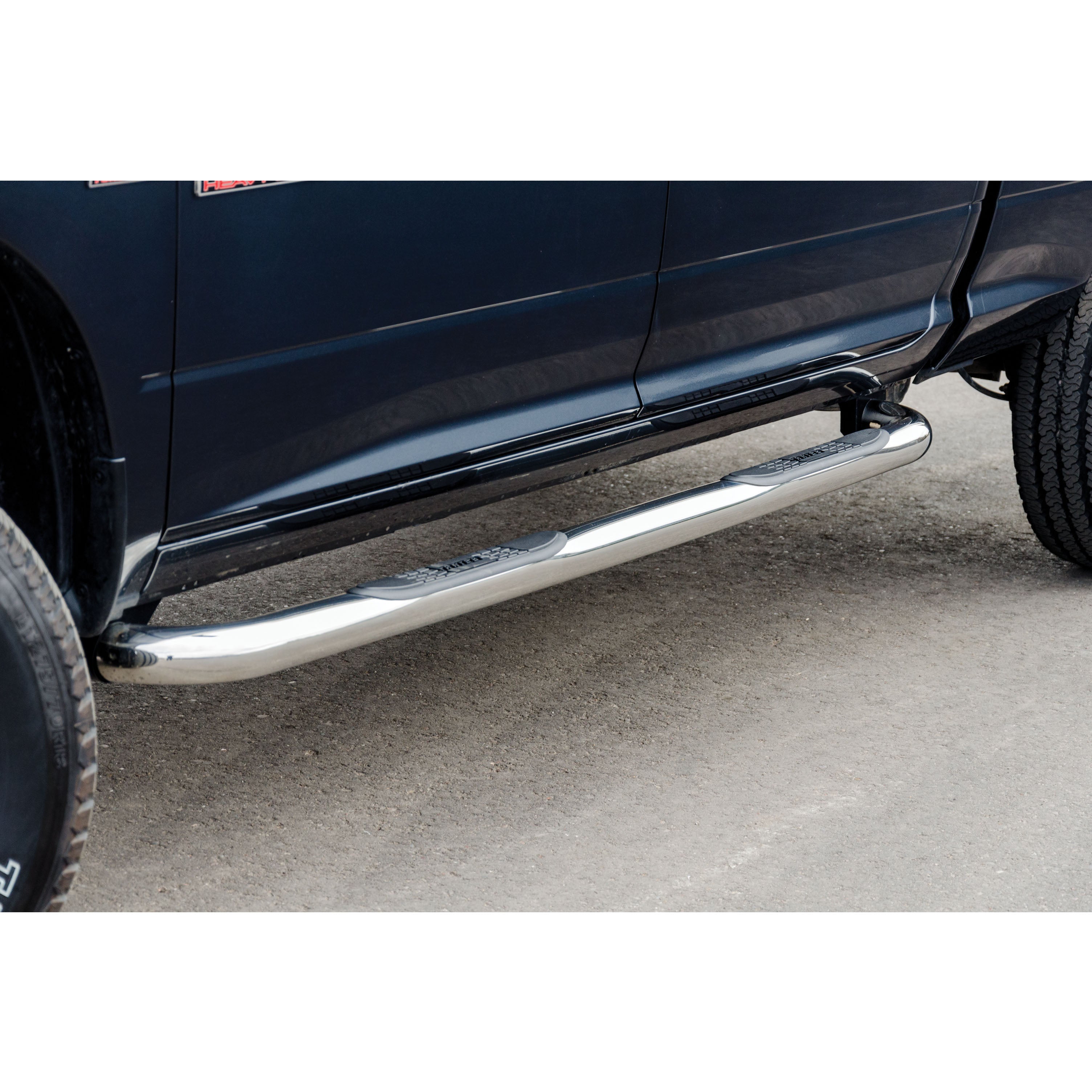 ARIES 3" Round Polished Stainless Side Bars, 2019-2026 Ram 2500/3500