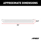 ARIES RidgeStep 6-1/2" x 75" Black Steel Running Boards, 2009-2014 Ford F-150
