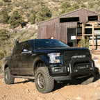 ARIES RidgeStep 6-1/2" x 91" Black Steel Running Boards, 2015-2026 Ford F-150, 2017-2026 Ford F-250/F-350/F-450/F-550 Super Duty, 2022-2025 Ford F-150 Lightning