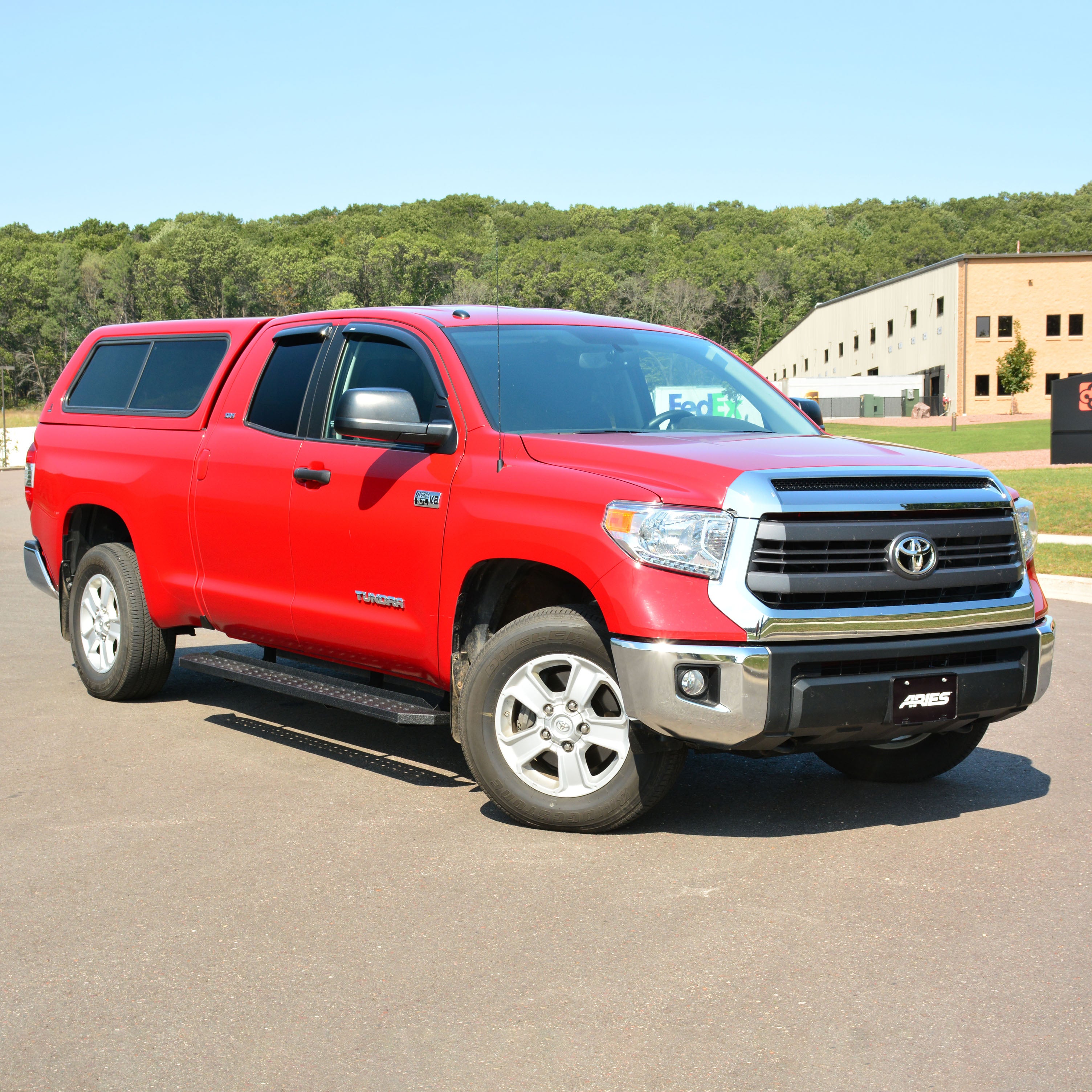 ARIES RidgeStep 6-1/2" x 53" Black Steel Running Boards, 2007-2017 Toyota Tundra