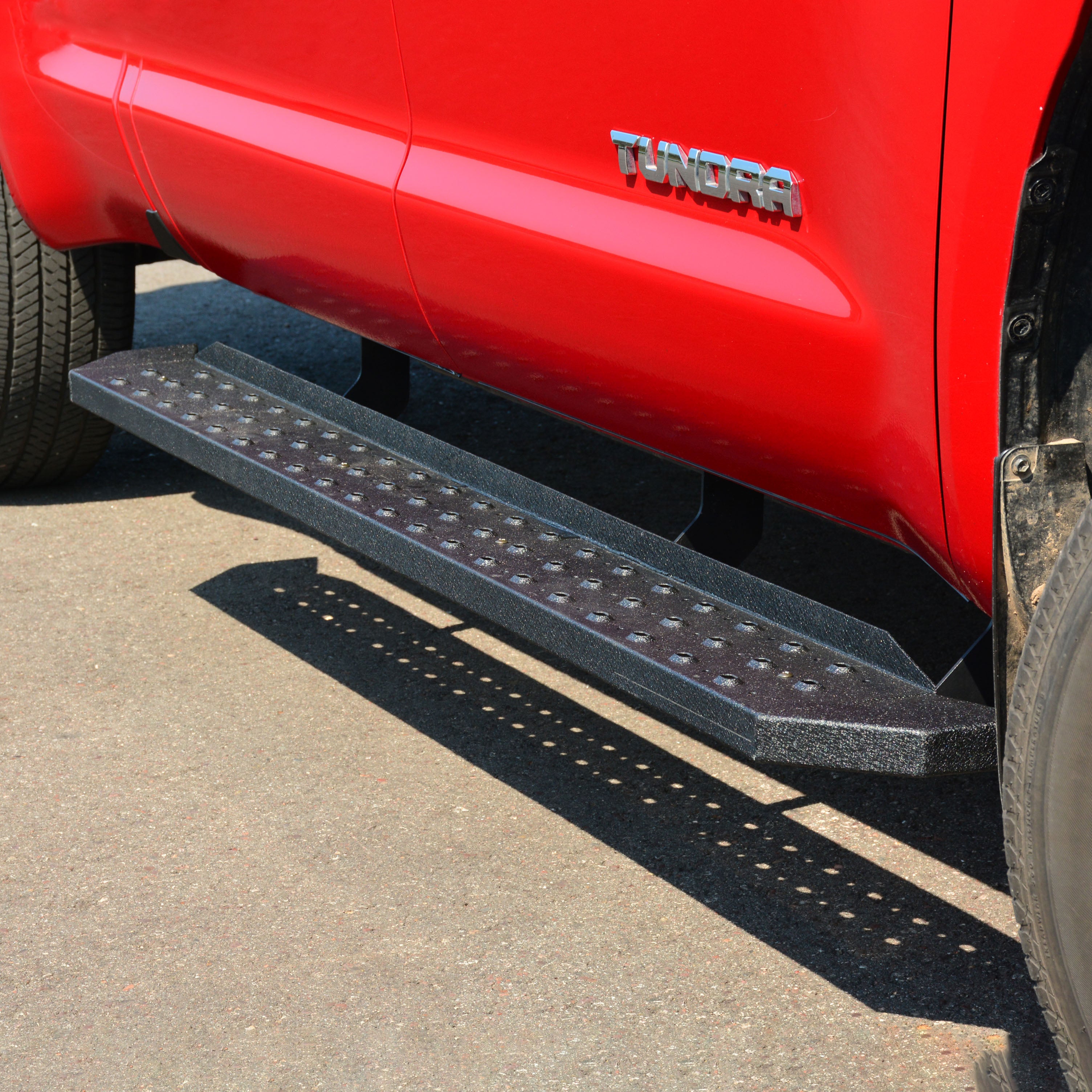 ARIES RidgeStep 6-1/2" x 85" Black Steel Running Boards, 2007-2021 Toyota Tundra