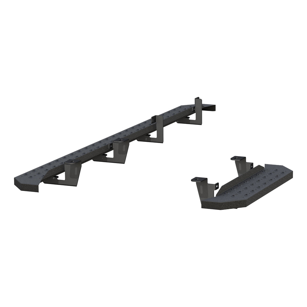 ARIES RidgeStep 6-1/2" x 96", 36" Black Steel Running Boards, 1999-2014 Ford E-350 Super Duty