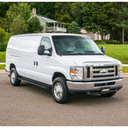 ARIES RidgeStep 6-1/2" x 96", 36" Black Steel Running Boards, 1999-2014 Ford E-350 Super Duty