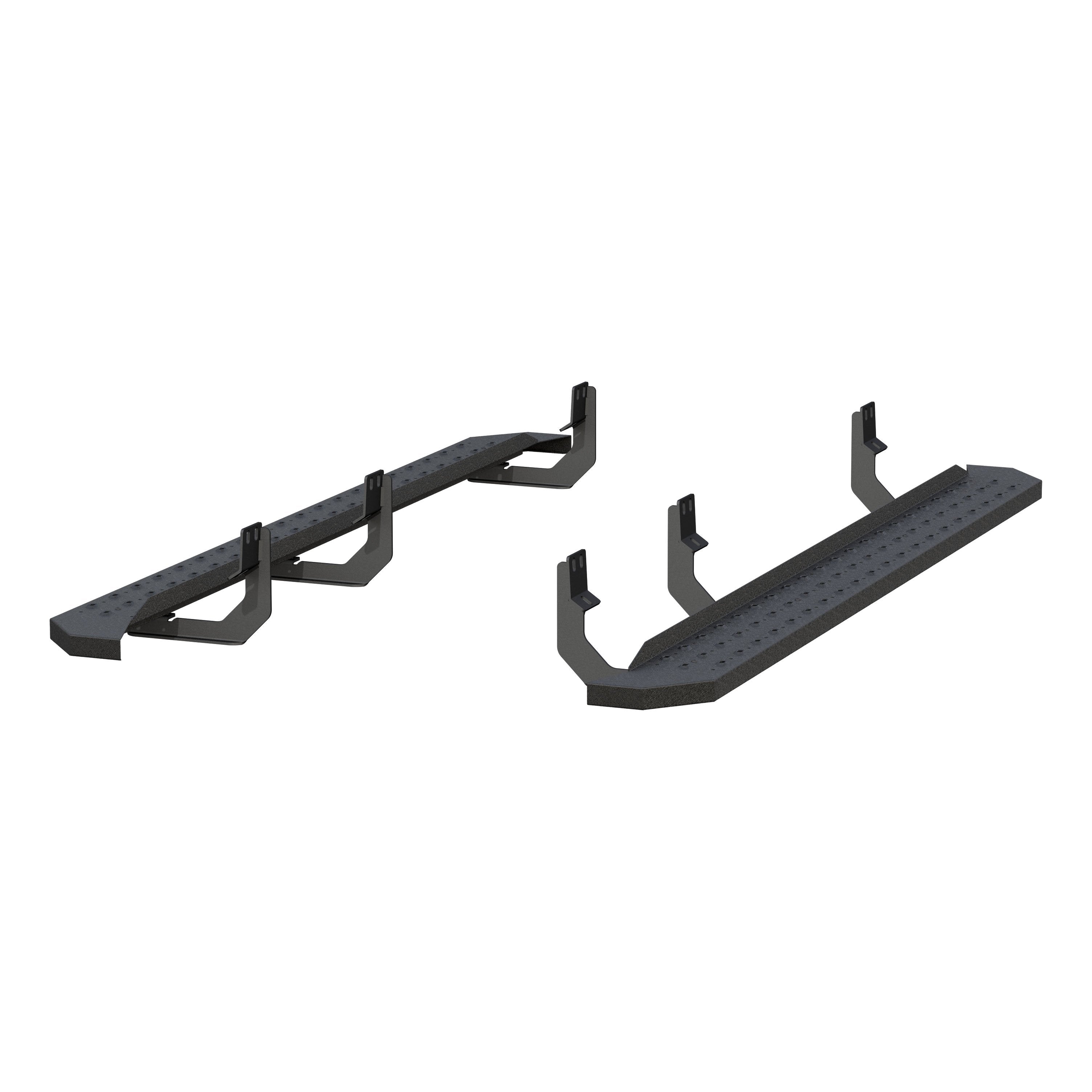 ARIES RidgeStep 6-1/2" x 85" Black Steel Running Boards, 2016-2024 Nissan TITAN XD, 2017-2024 Nissan TITAN