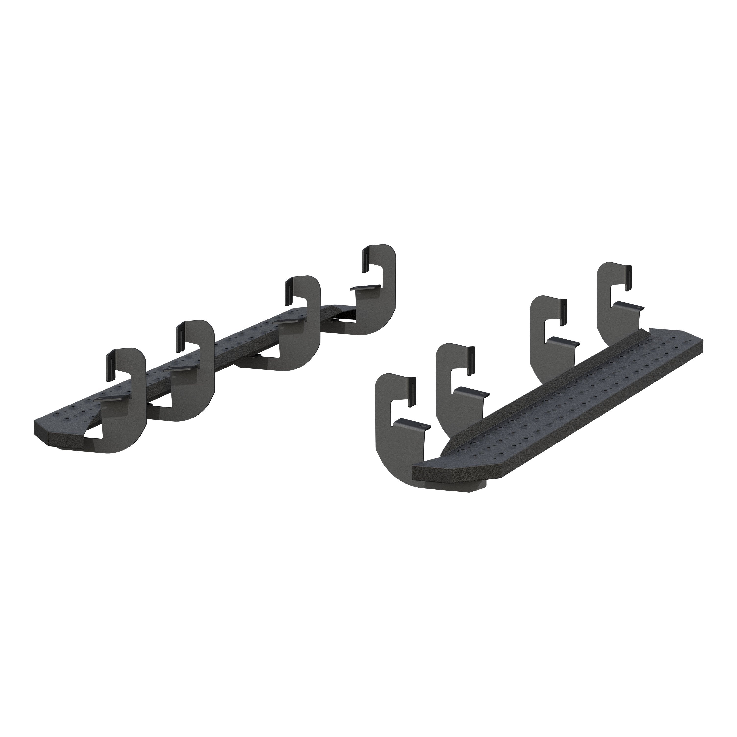 ARIES RidgeStep 6-1/2" x 75" Black Steel Running Boards, 2019-2026 Chevy/GMC Silverado/Sierra 1500, 2020-2026 Chevy/GMC Silverado/Sierra 2500HD/3500HD