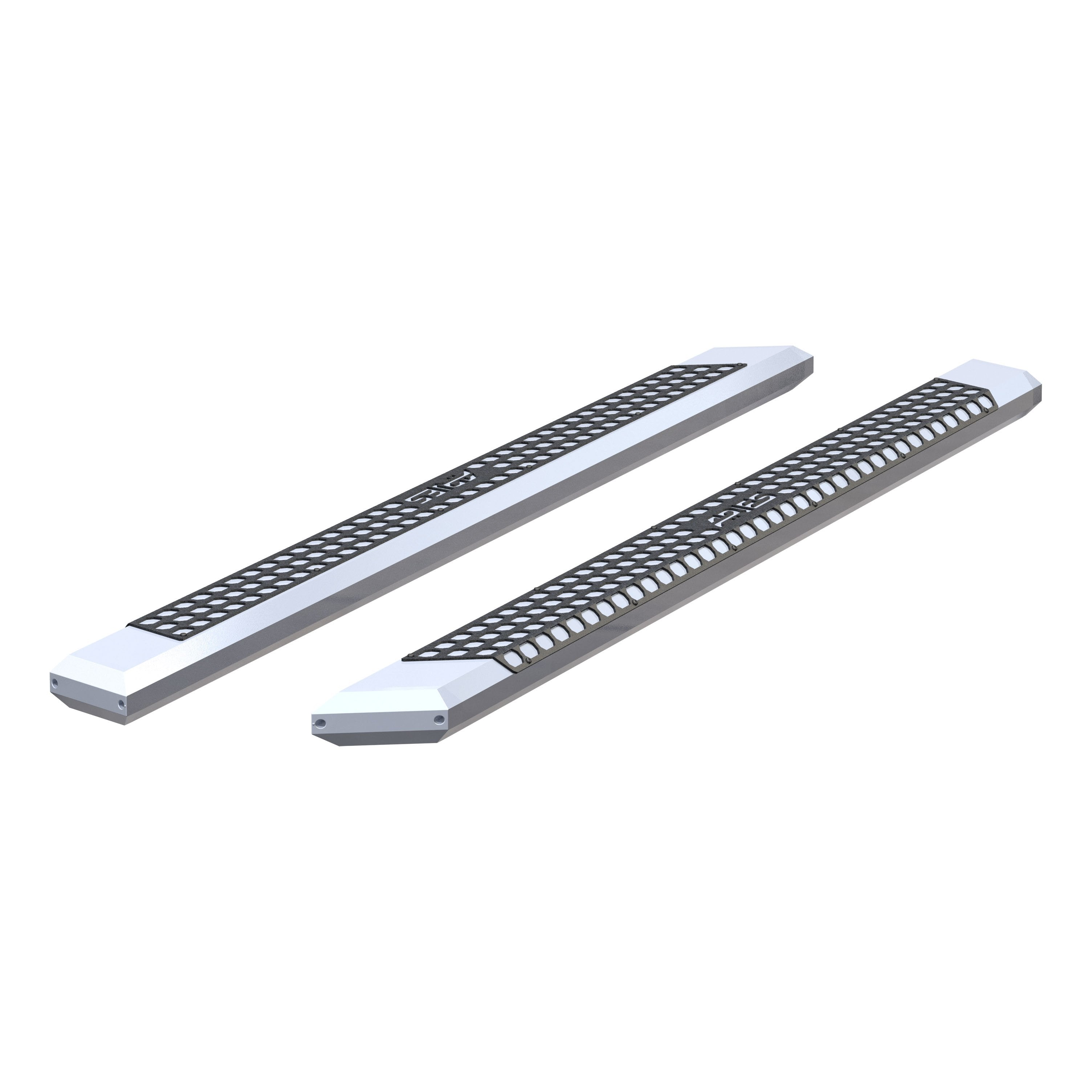 ARIES AdvantEDGE 5-1/2" x 91" Chrome Aluminum Side Bars (No Brackets), 1999-2026 Ford F-250/F-350/F-450 Super Duty, 2015-2026 Ford F-150, 2017-2026 Ford F-550 Super Duty & more