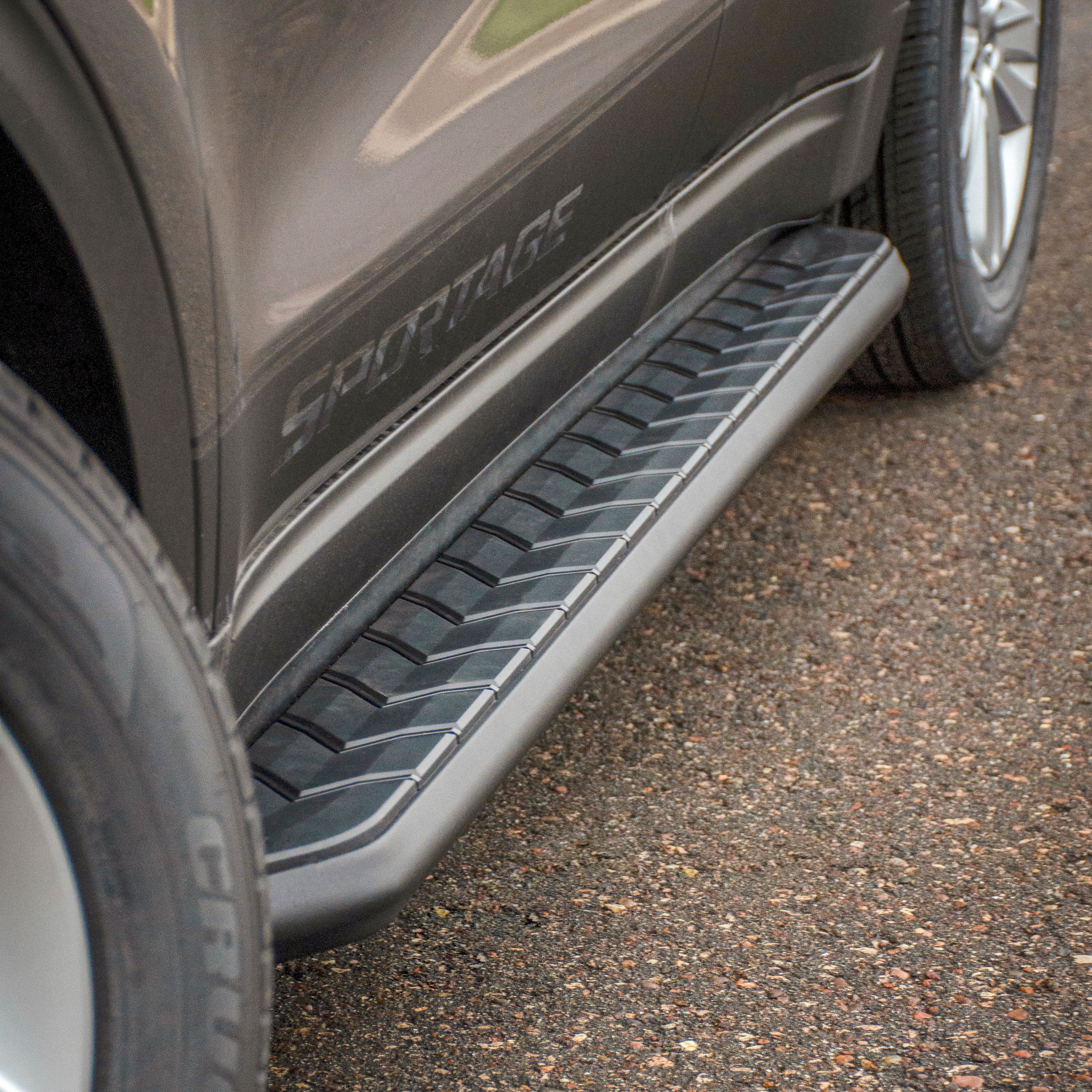 ARIES AeroTread 5" x 67" Black Stainless Running Boards, 2014-2024 Toyota 4Runner