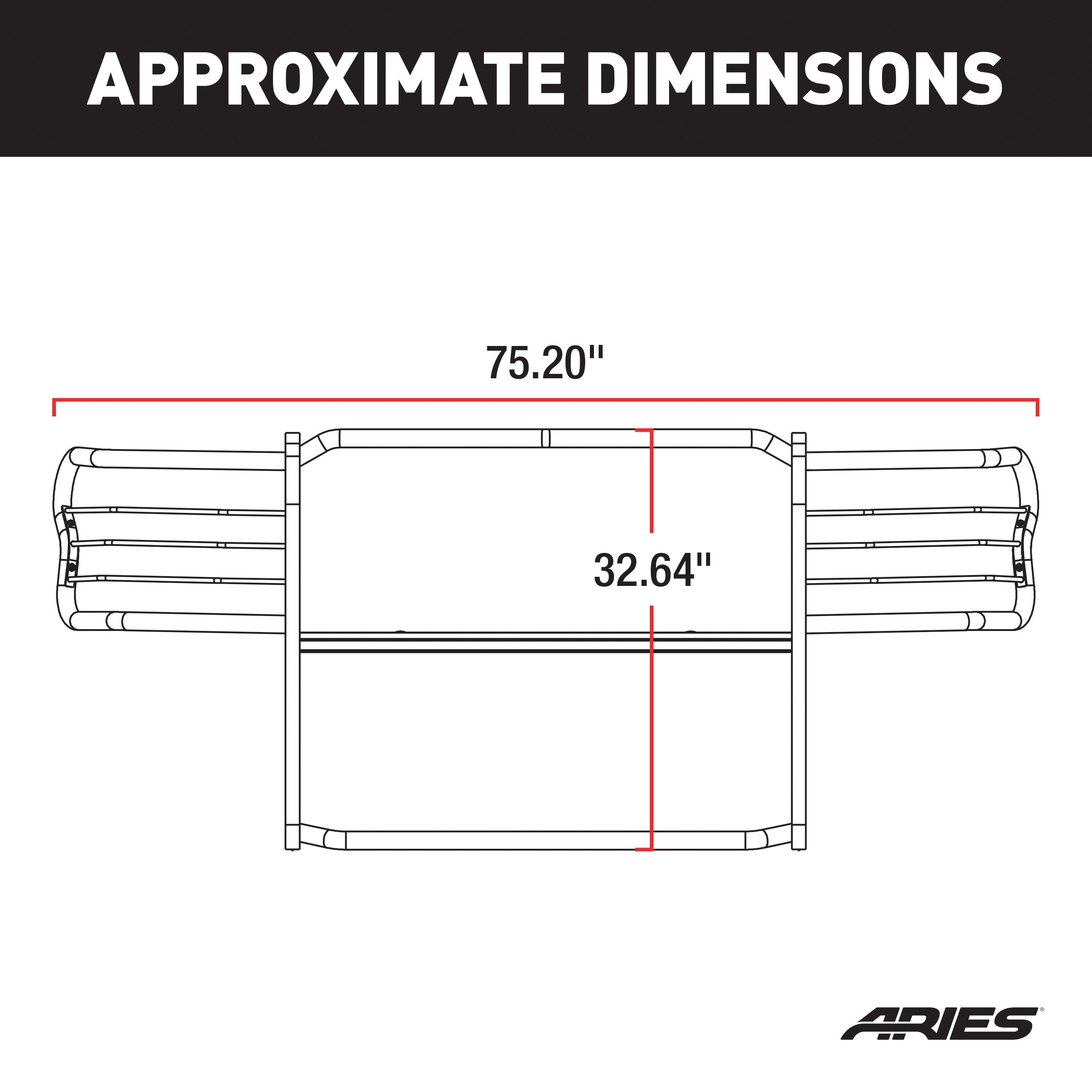 ARIES Black Steel Grille Guard, 2010-2024 Toyota 4Runner