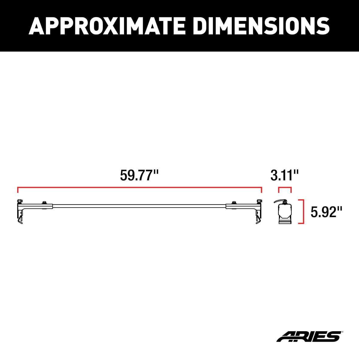 ARIES Jeep Roof Rack Crossbars for Wrangler JK (2-Pack), 2018 Jeep Wrangler