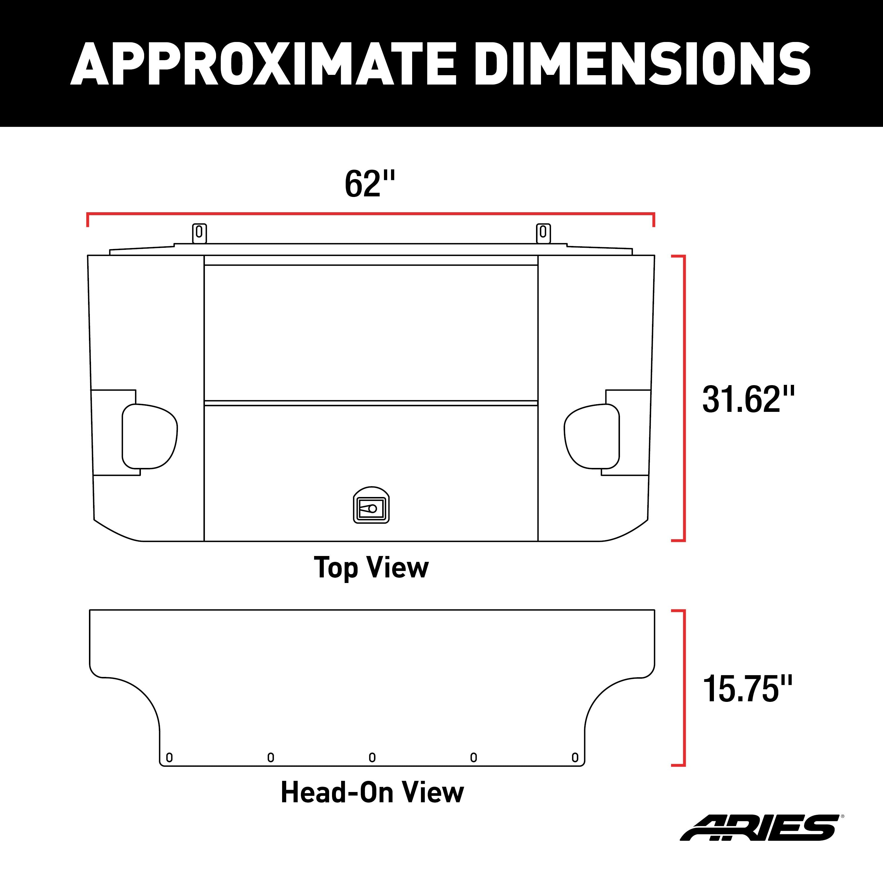 ARIES Black Aluminum Security Cargo Lid, 2018 Jeep Wrangler