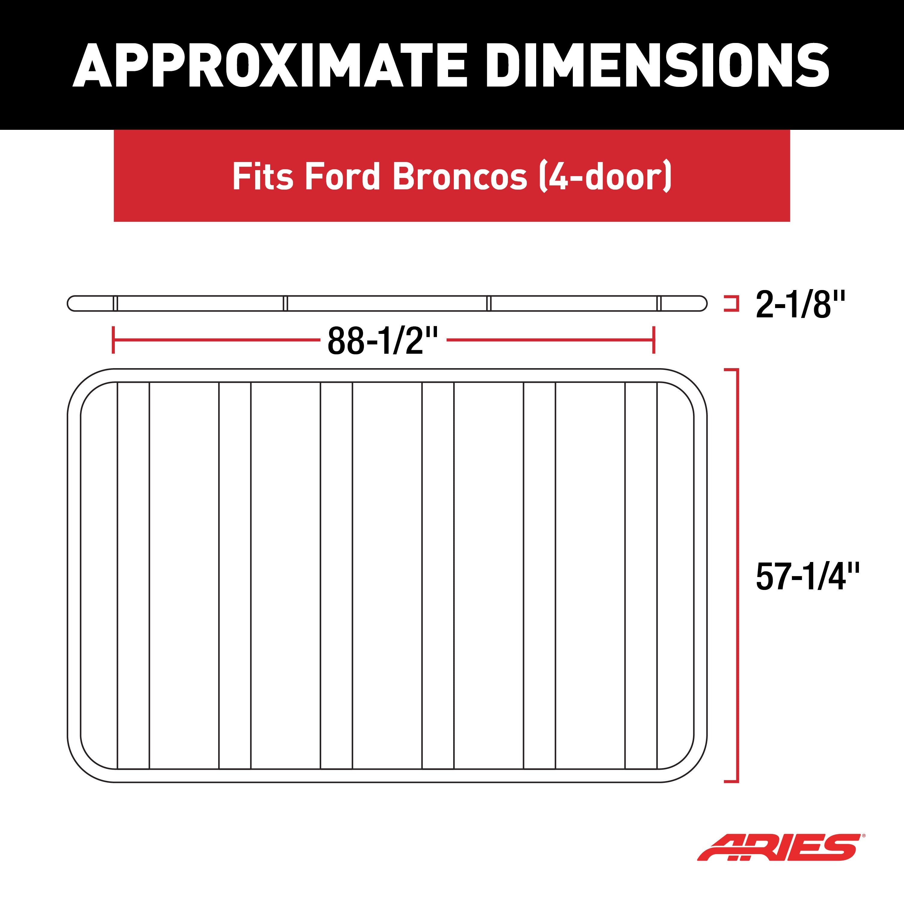 ARIES Textured Black Aluminum Platform Roof Rack for Ford Bronco 4-Door, 2021-2026 Ford Bronco