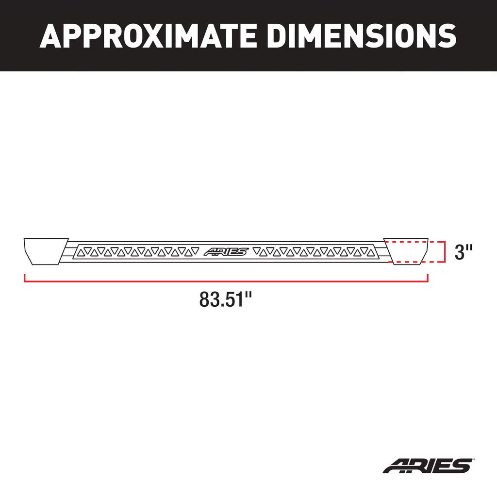 ARIES Rocker Step Running Boards, 2016-2024 Nissan TITAN XD, 2017-2024 Nissan TITAN