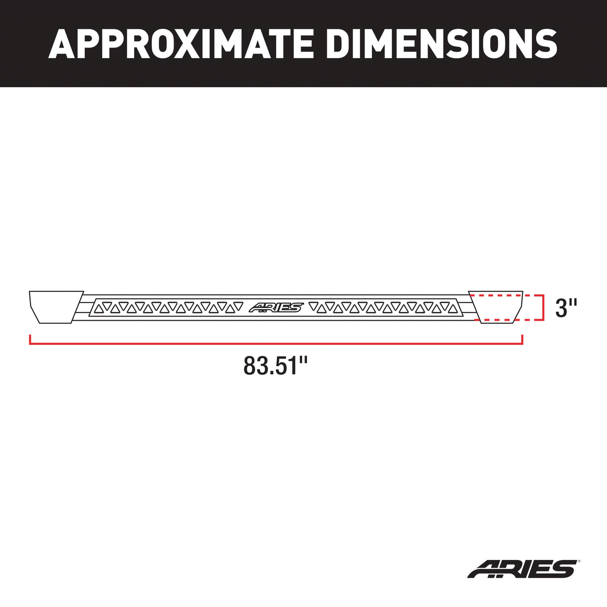 ARIES Rocker Step Running Boards, 2016-2024 Nissan TITAN XD, 2017-2024 Nissan TITAN