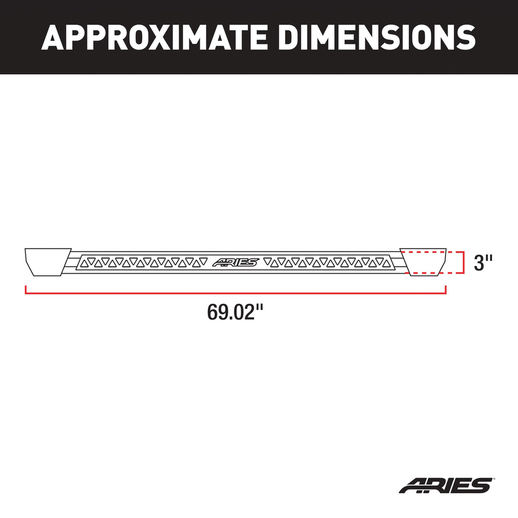 ARIES Rocker Step Running Boards, 2010-2021 Toyota 4Runner