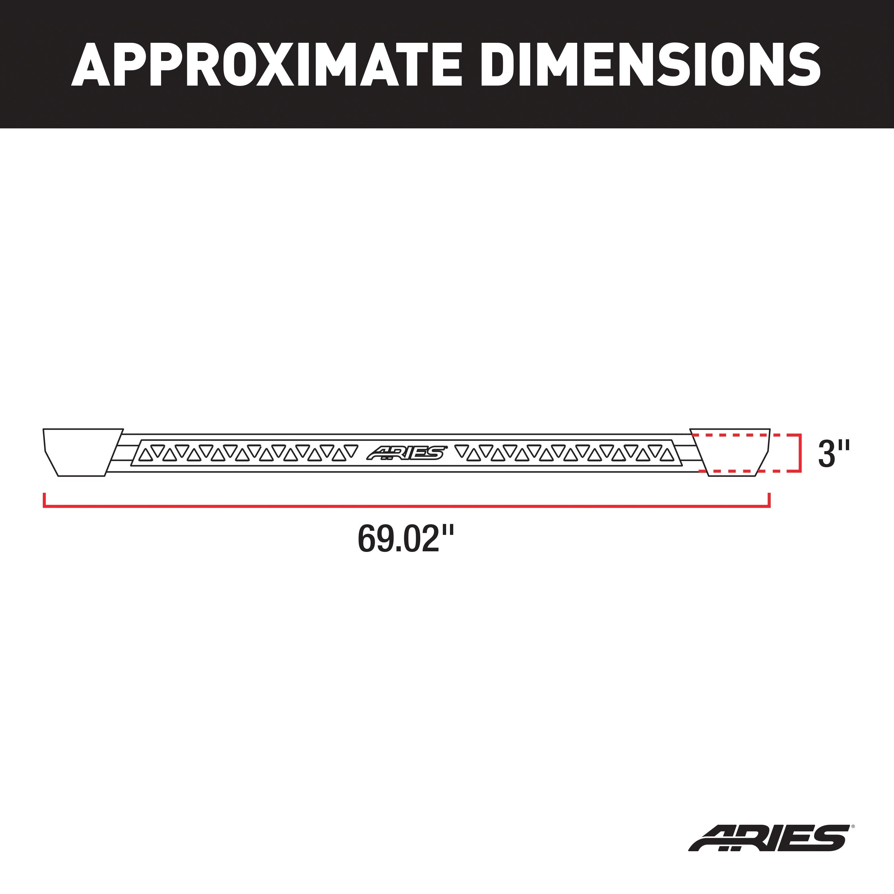 ARIES Rocker Step Running Boards, 2010-2021 Toyota 4Runner