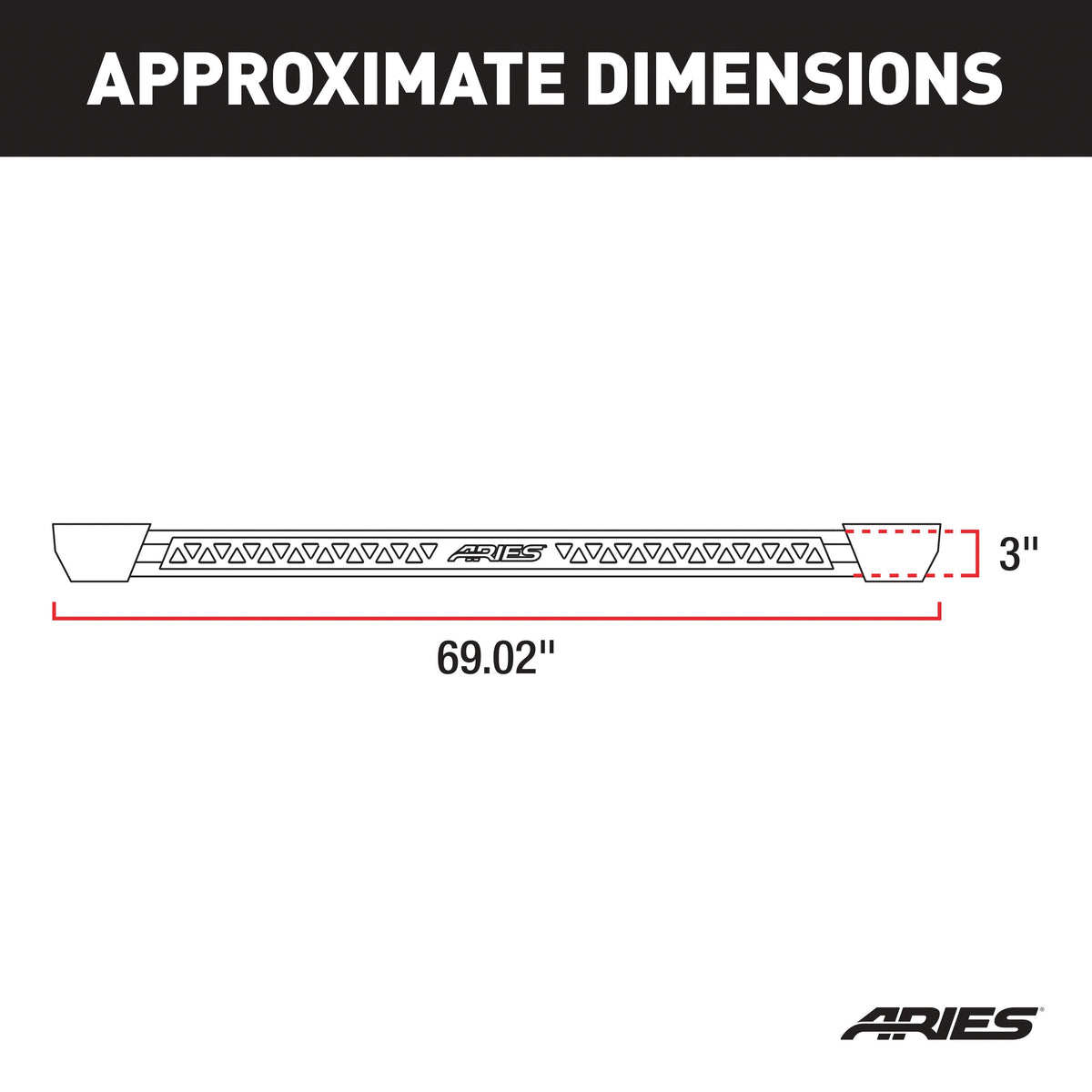 ARIES Rocker Step Running Boards, 2010-2021 Toyota 4Runner