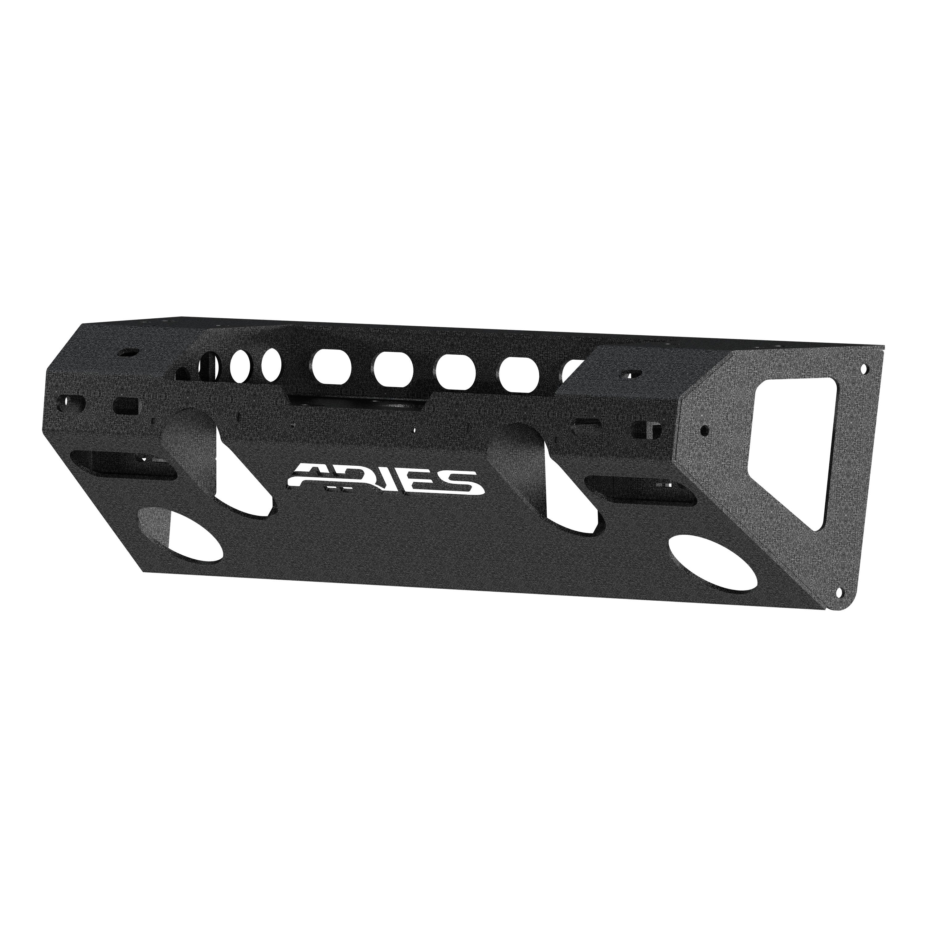 ARIES TrailChaser Jeep Wrangler JL, Gladiator Aluminum Front Bumper Center Section, 2018-2026 Jeep Wrangler, 2020-2026 Jeep Gladiator