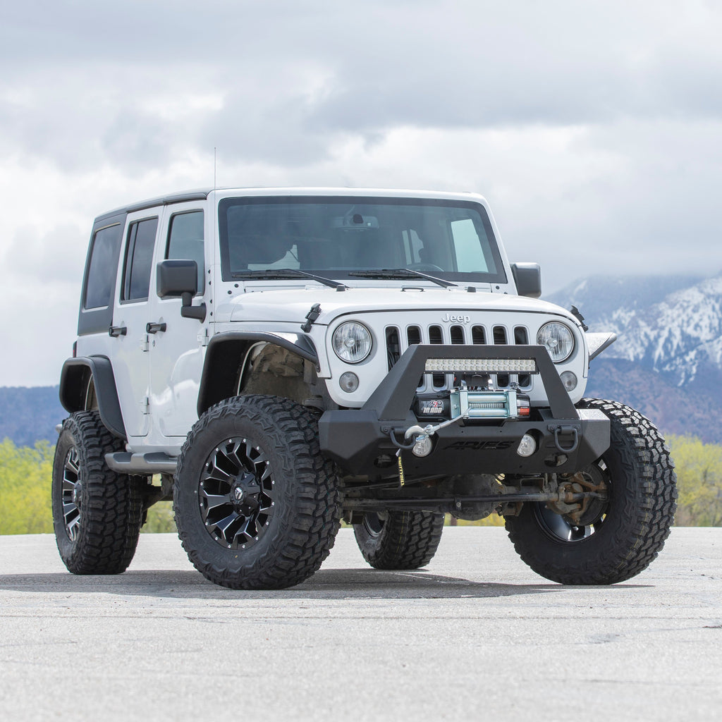 ARIES TrailChaser Jeep Wrangler, Gladiator Aluminum Front Bumper Corners, 2018-2026 Jeep Wrangler, 2020-2026 Jeep Gladiator