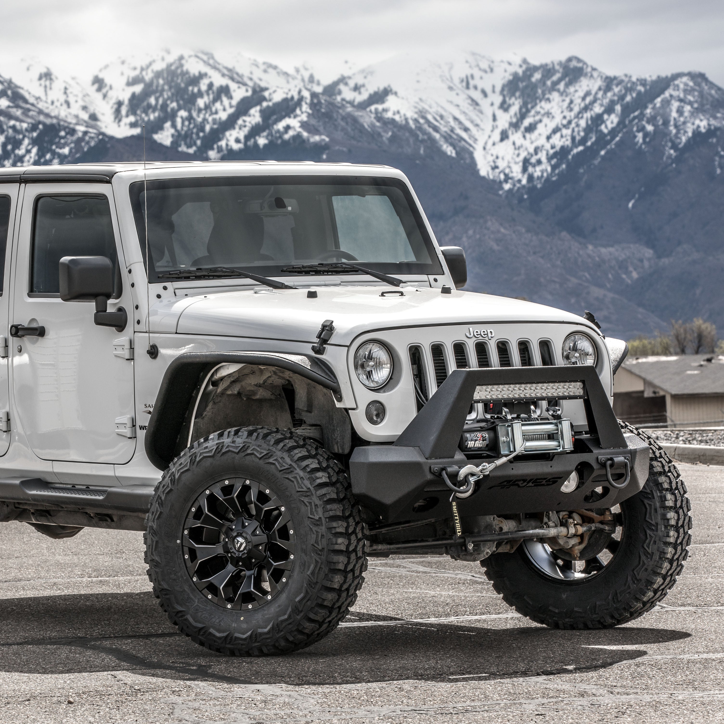 ARIES TrailChaser Jeep Wrangler, Gladiator Aluminum Front Bumper Corners, 2018-2026 Jeep Wrangler, 2020-2026 Jeep Gladiator