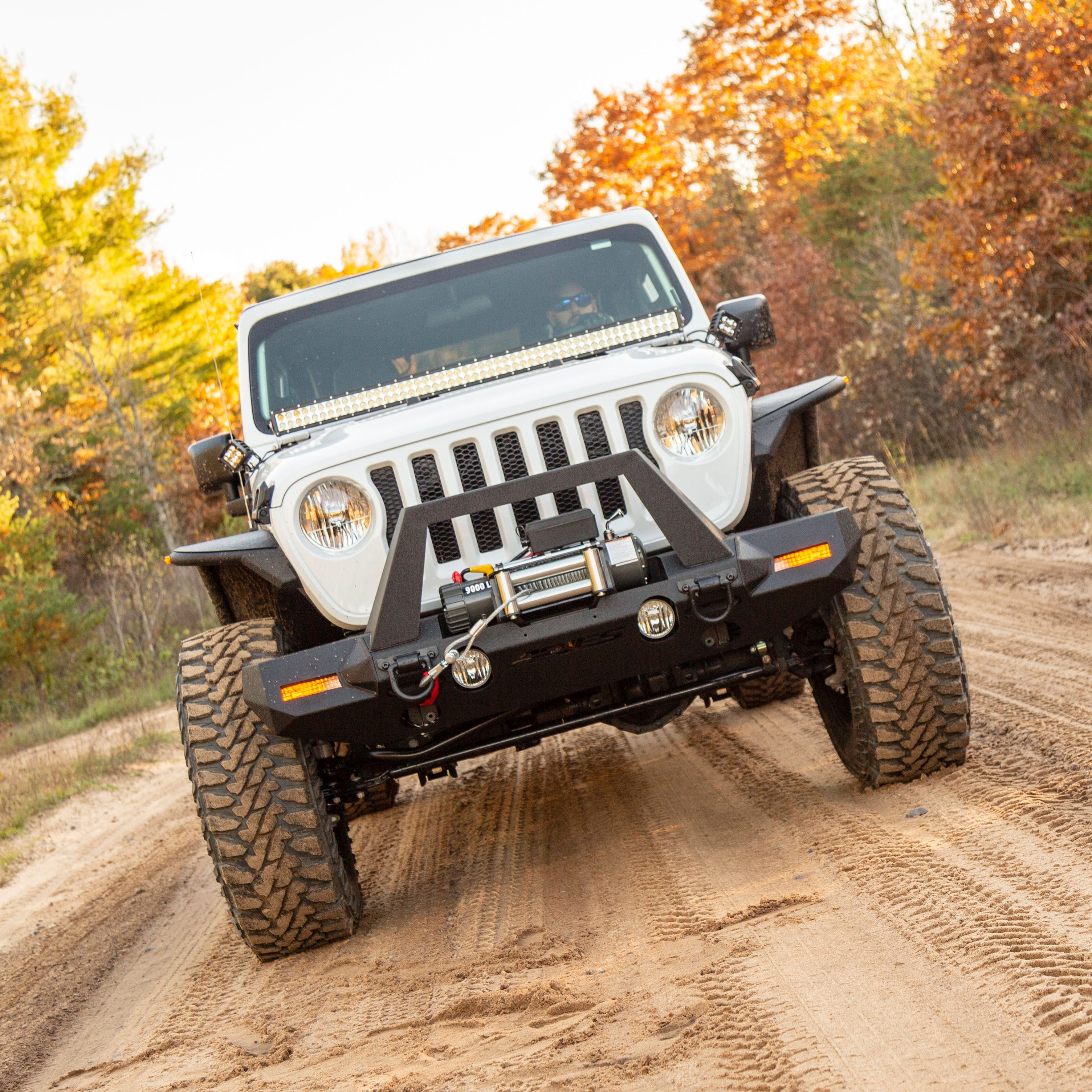 ARIES TrailChaser Jeep Wrangler JL, Gladiator Aluminum Front Bumper Corners, 2018-2026 Jeep Wrangler, 2020-2026 Jeep Gladiator