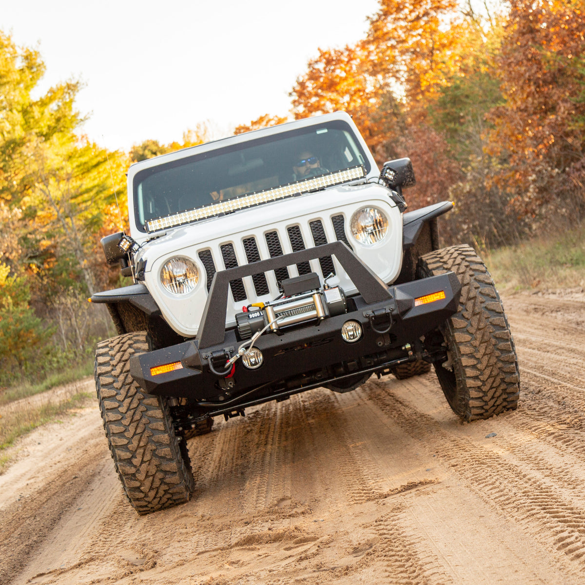 ARIES TrailChaser Jeep Wrangler JL, Gladiator Aluminum Front Bumper Corners, 2018-2026 Jeep Wrangler, 2020-2026 Jeep Gladiator