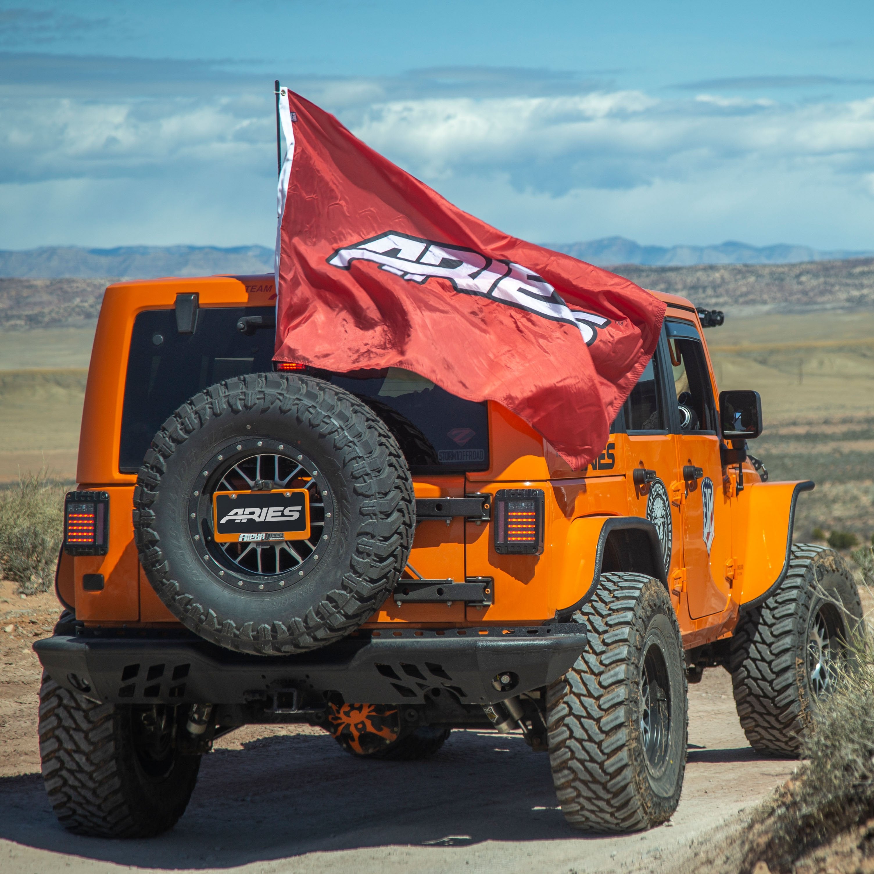 ARIES TrailChaser Jeep Wrangler Aluminum Rear Bumper Corners, 2018-2026 Jeep Wrangler