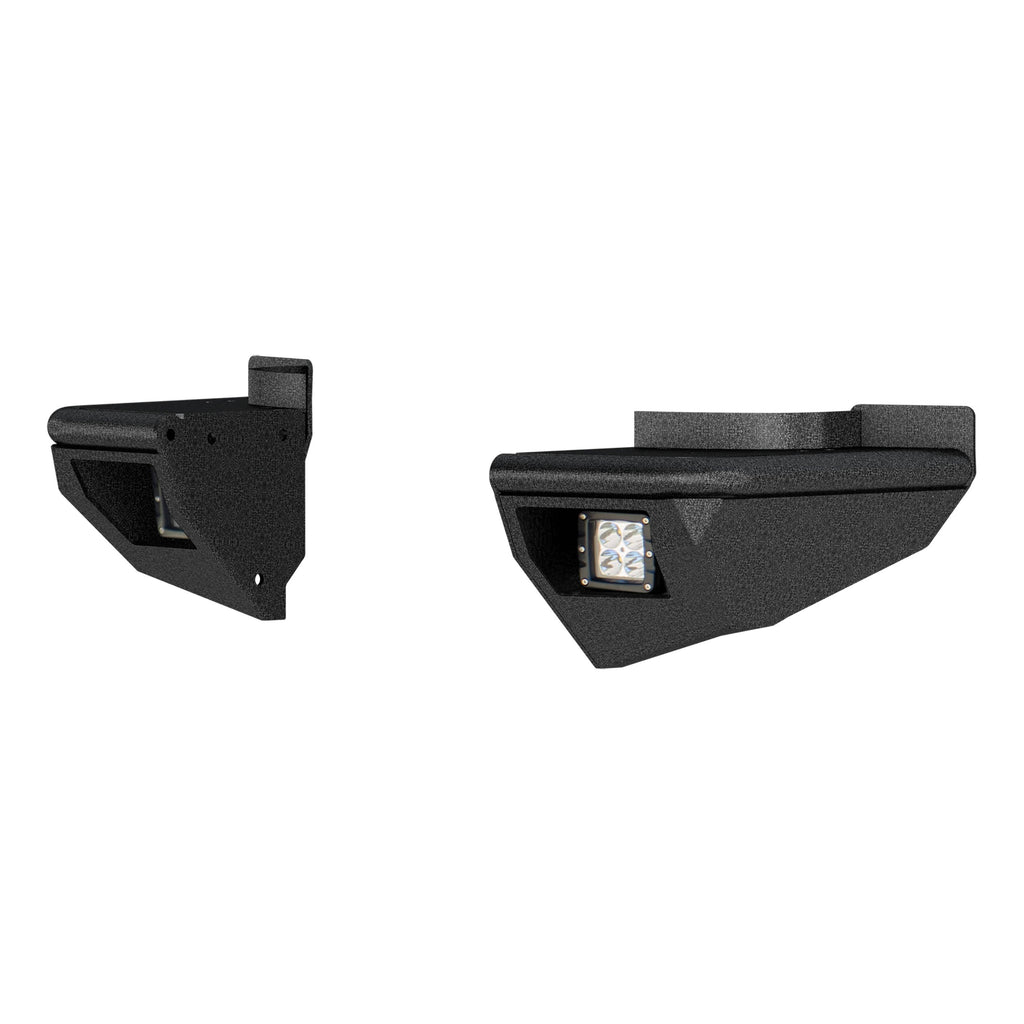 ARIES TrailChaser Jeep Wrangler Aluminum Rear Bumper Corners with LEDs, 2018-2026 Jeep Wrangler