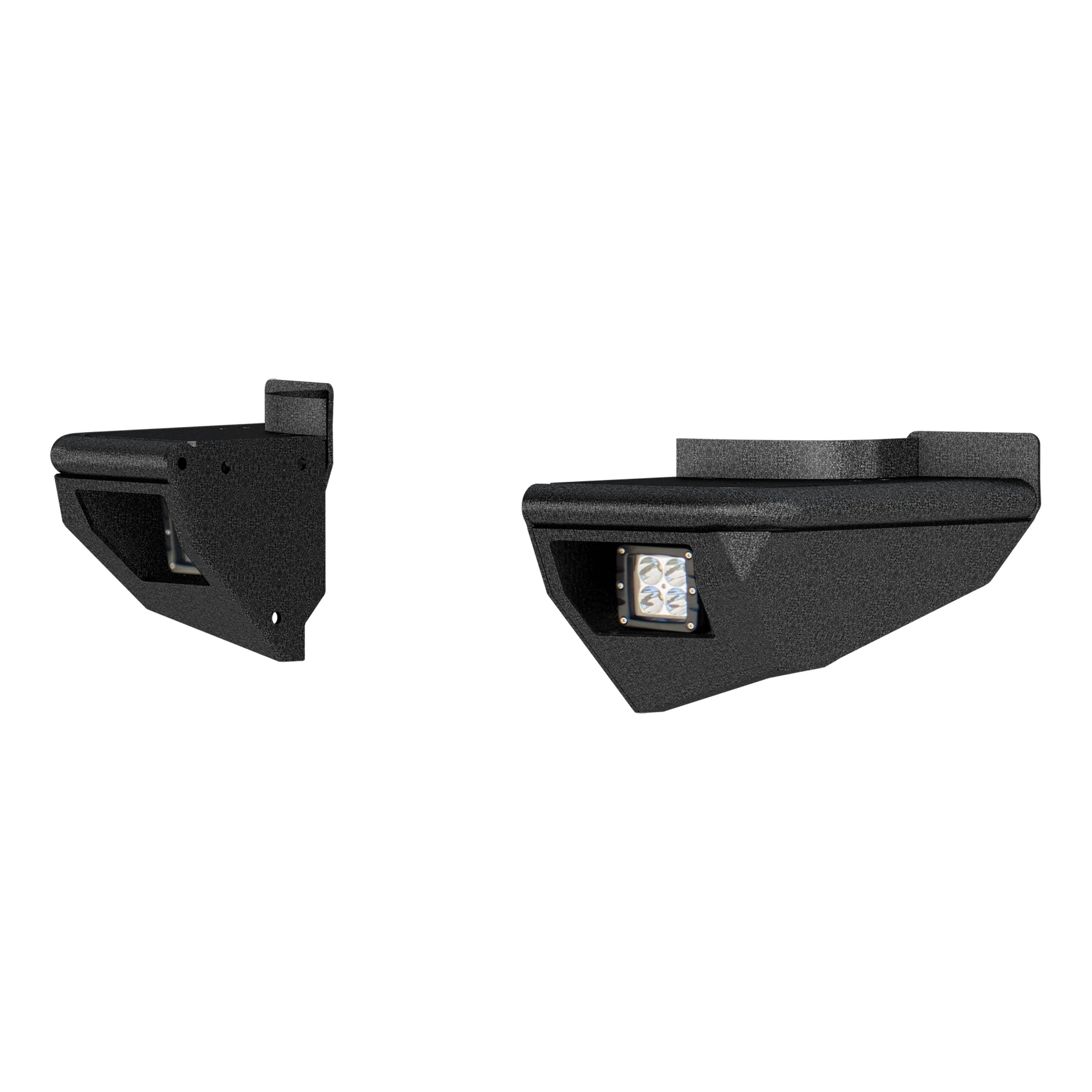 ARIES TrailChaser Jeep Wrangler Aluminum Rear Bumper Corners with LEDs, 2018-2026 Jeep Wrangler