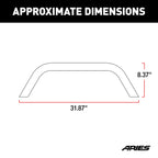 ARIES TrailChaser Jeep Wrangler Steel Front Bumper Round Brush Guard, 2018-2026 Jeep Wrangler
