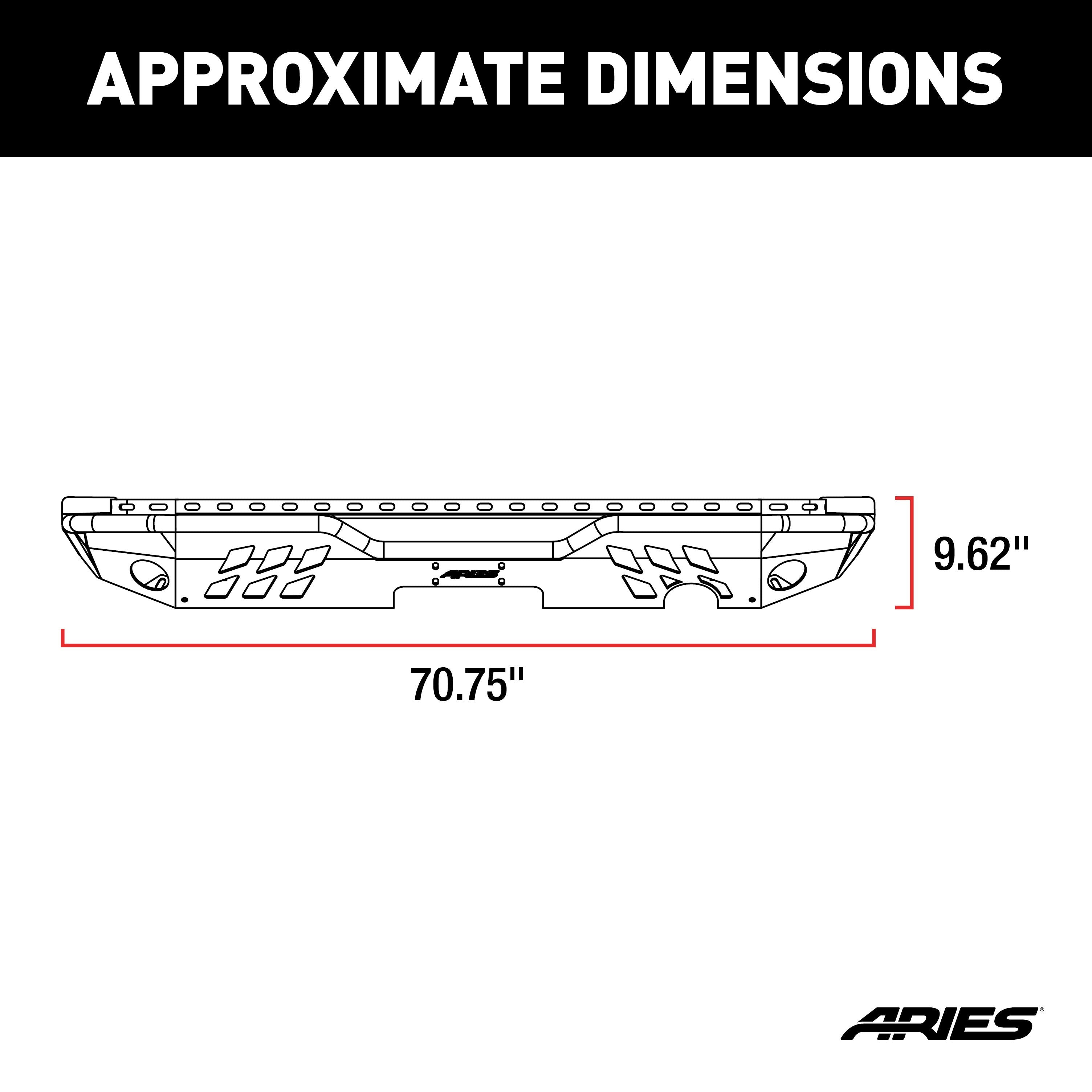 ARIES TrailChaser Jeep Wrangler JK Aluminum Rear Bumper, 2018 Jeep Wrangler