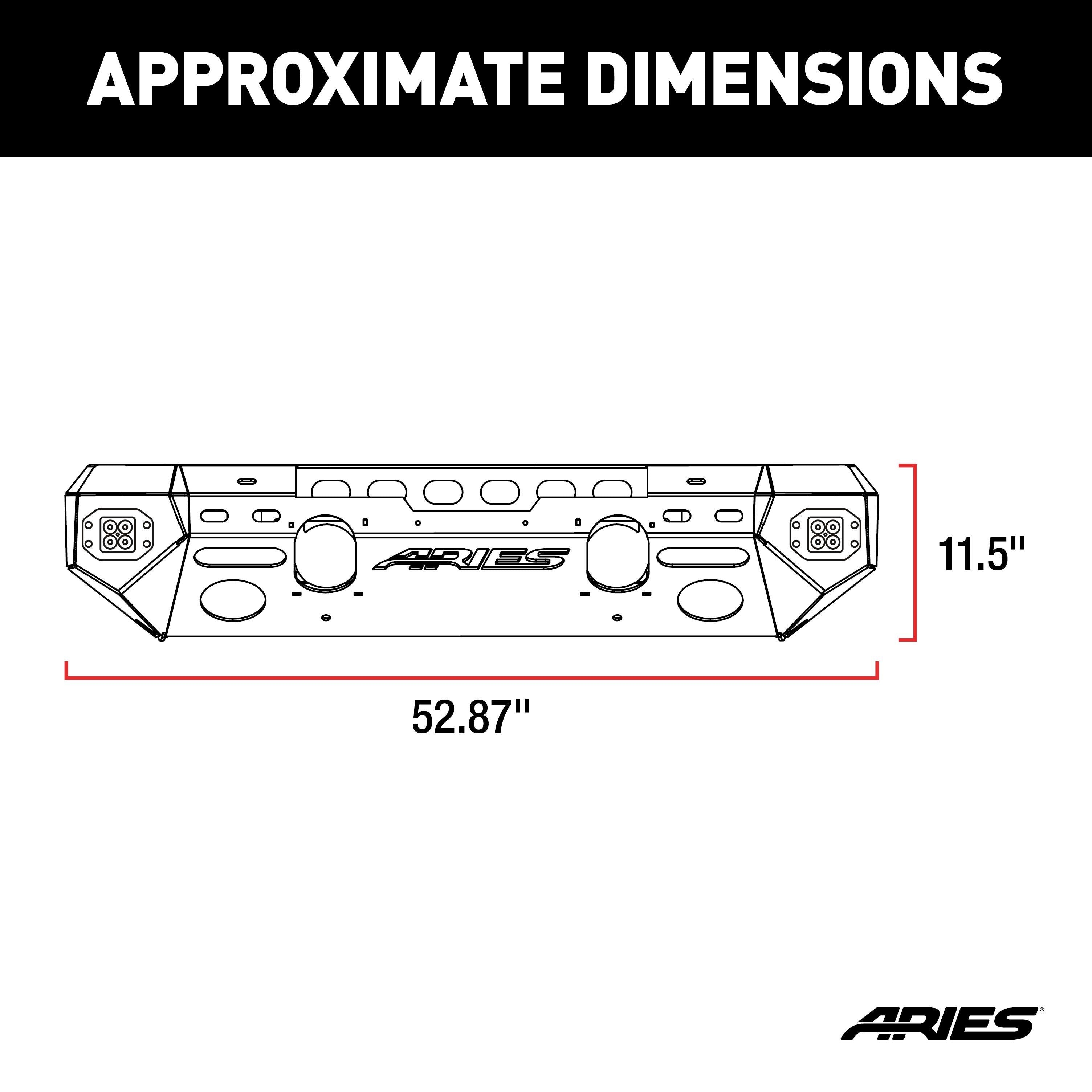 ARIES TrailChaser Jeep Wrangler JK Aluminum Front Bumper (Option 5), 2018 Jeep Wrangler
