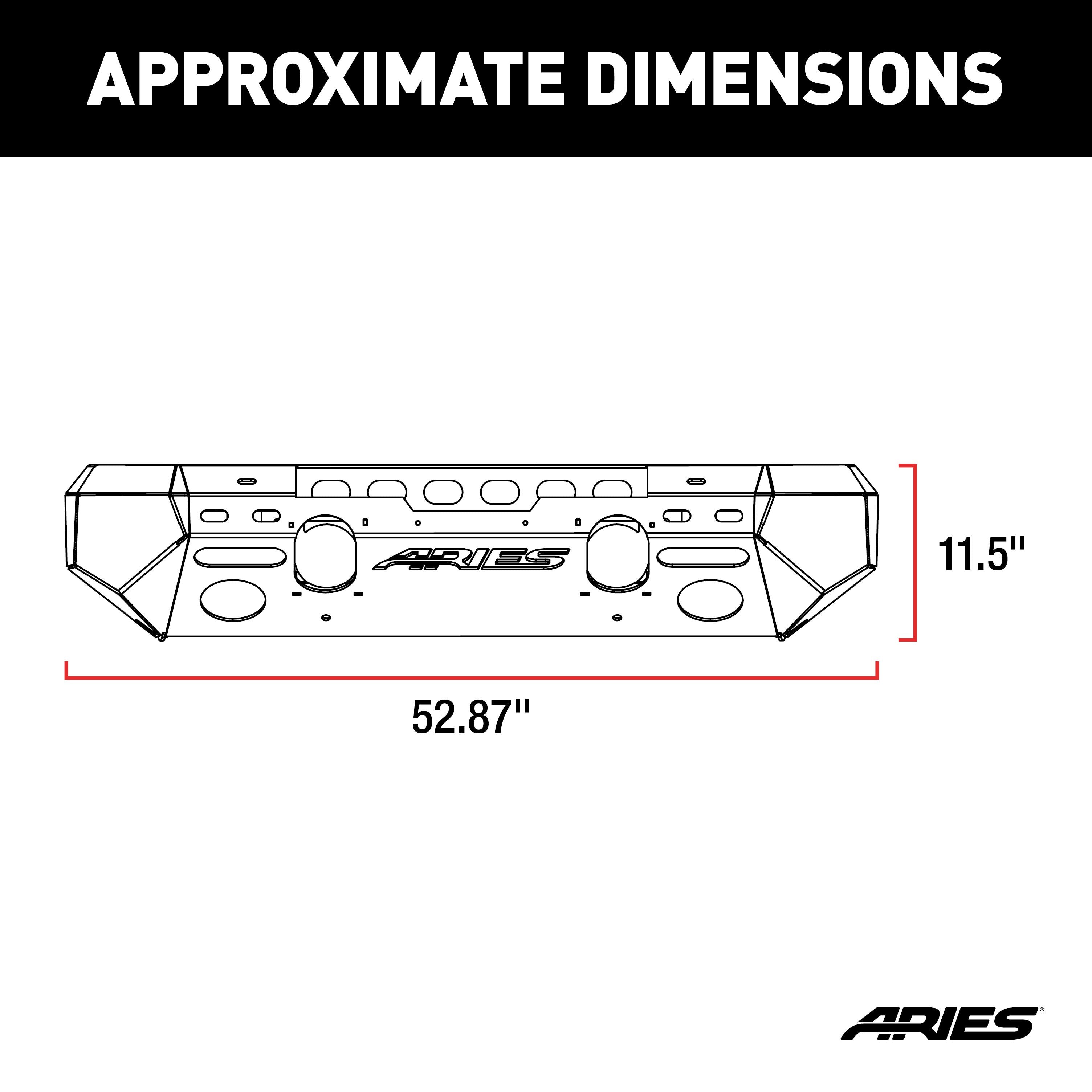 ARIES TrailChaser Jeep Wrangler JK Aluminum Front Bumper (Option 6), 2018 Jeep Wrangler