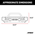 ARIES TrailChaser Jeep Wrangler JK Aluminum Front Bumper (Option 4), 2018 Jeep Wrangler