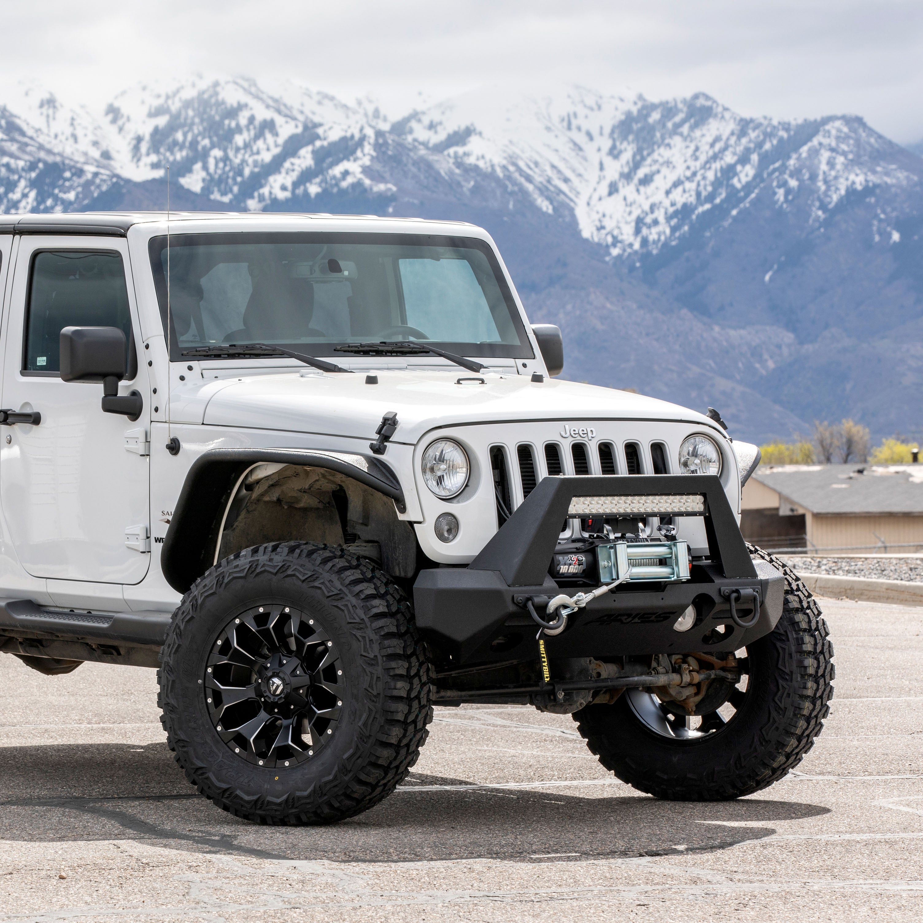 ARIES TrailChaser Jeep Wrangler JK Aluminum Front Bumper (Option 2), 2018 Jeep Wrangler