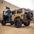 ARIES TrailChaser Jeep Wrangler JK Aluminum Rear Bumper with LED Lights, 2018 Jeep Wrangler