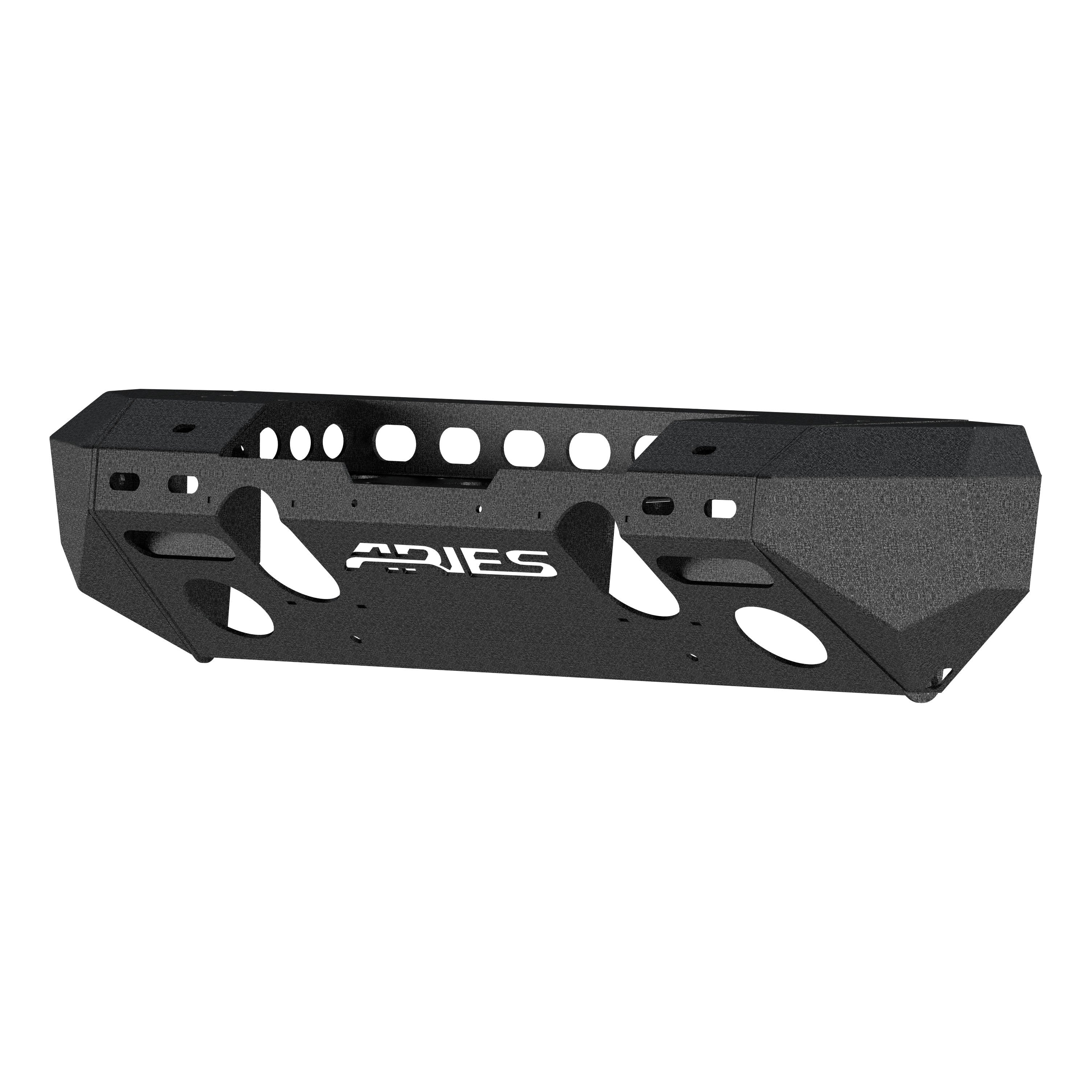 ARIES TrailChaser Jeep Wrangler JL, Gladiator Aluminum Front Bumper (Option 6), 2018-2026 Jeep Wrangler, 2020-2026 Jeep Gladiator