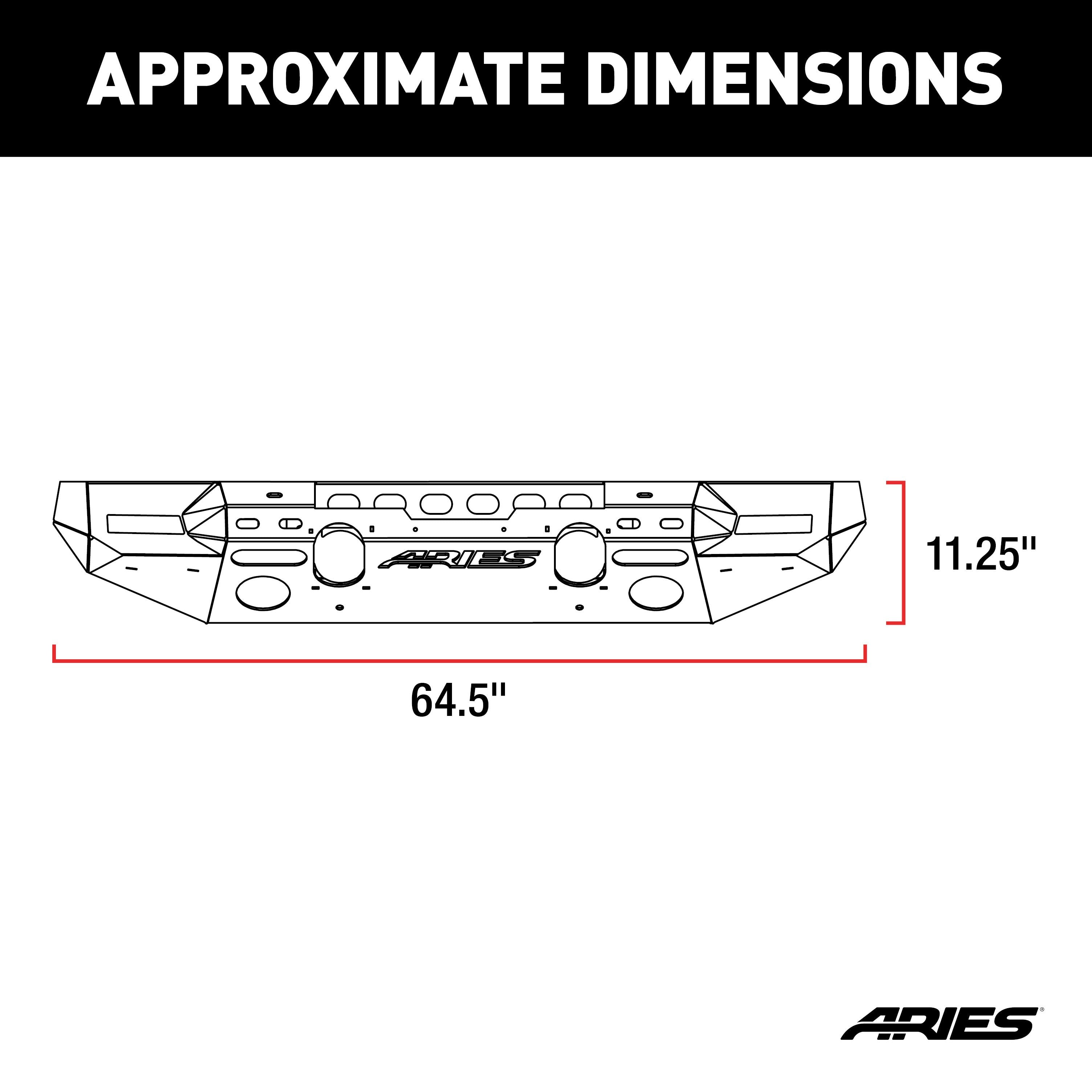 ARIES TrailChaser Jeep Wrangler JL, Gladiator Aluminum Front Bumper (Option 7), 2018-2026 Jeep Wrangler, 2020-2026 Jeep Gladiator