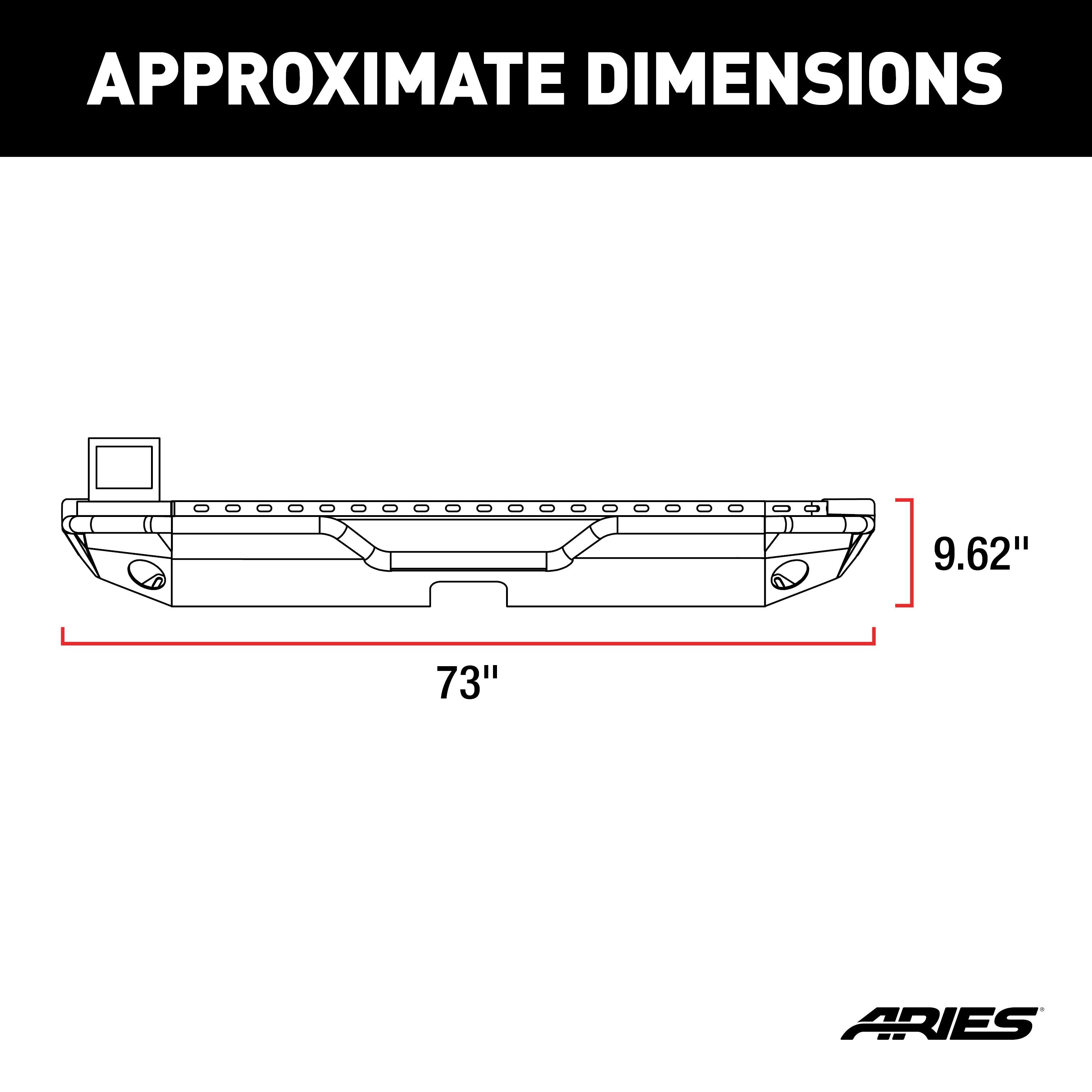 ARIES TrailChaser Jeep Wrangler JL Aluminum Rear Bumper, 2018-2026 Jeep Wrangler