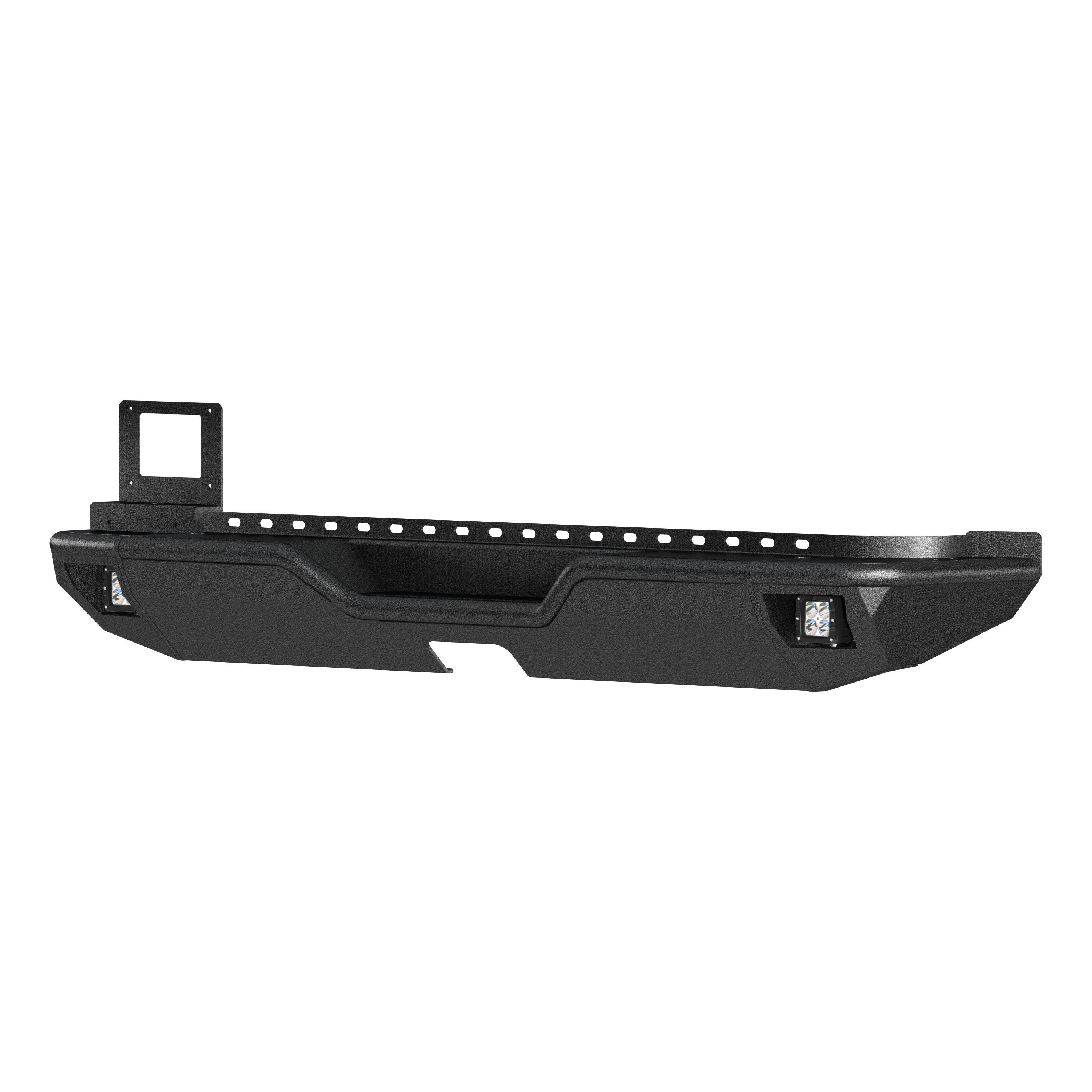 ARIES TrailChaser Jeep Wrangler JL Aluminum Rear Bumper with LED Lights, 2018-2026 Jeep Wrangler