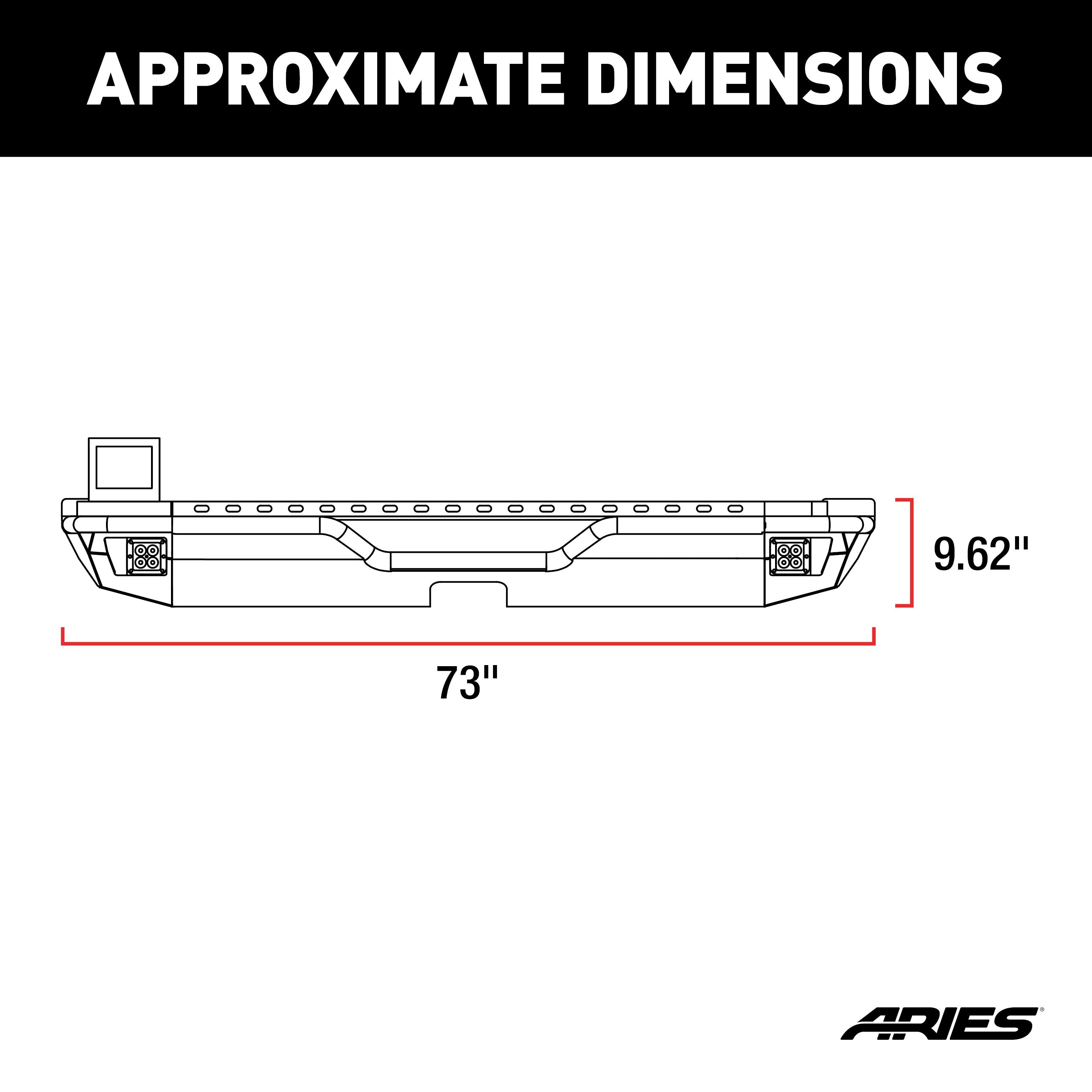 ARIES TrailChaser Jeep Wrangler JL Aluminum Rear Bumper with LED Lights, 2018-2026 Jeep Wrangler