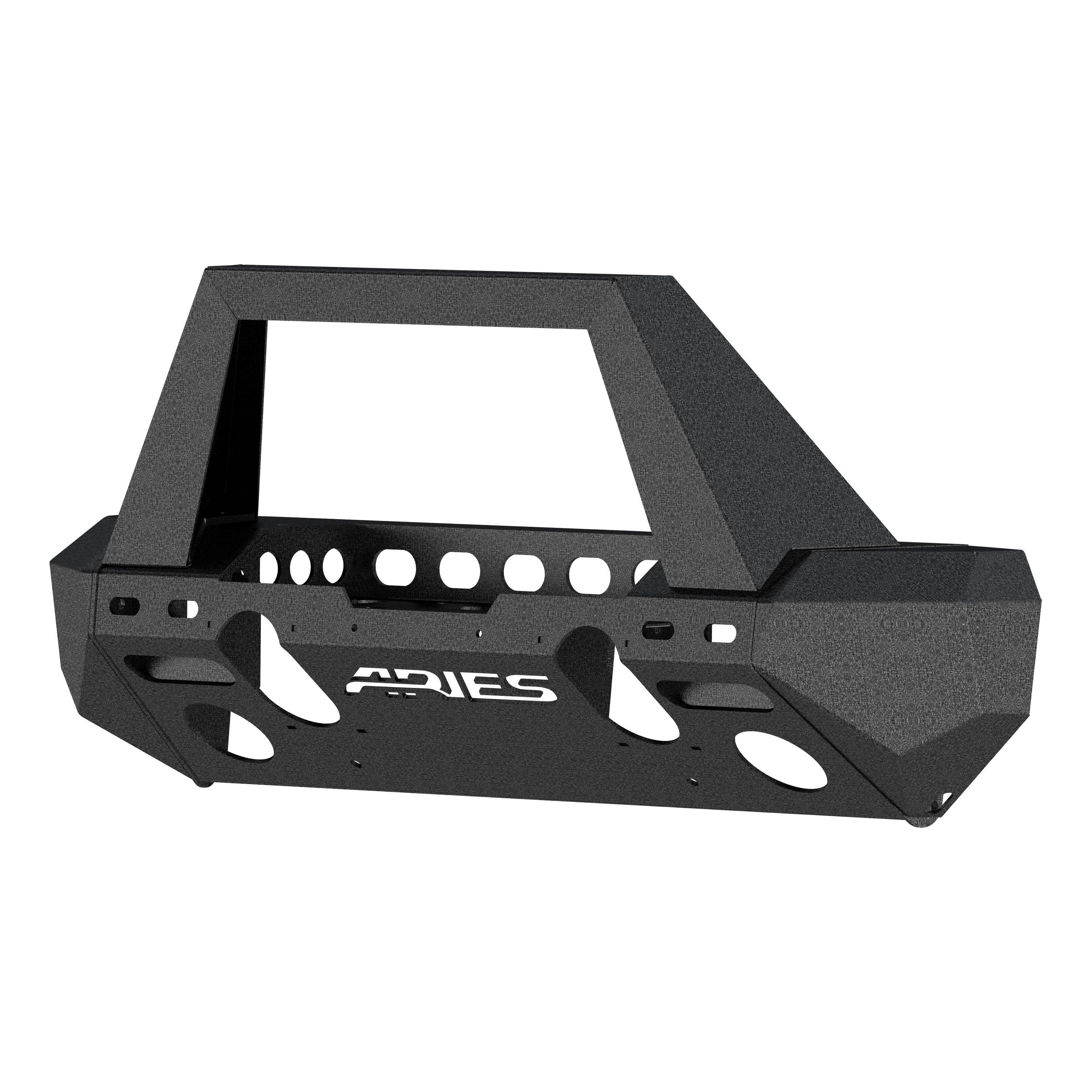 ARIES TrailChaser Jeep Wrangler JL, Gladiator Aluminum Front Bumper (Option 2), 2018-2026 Jeep Wrangler, 2020-2026 Jeep Gladiator