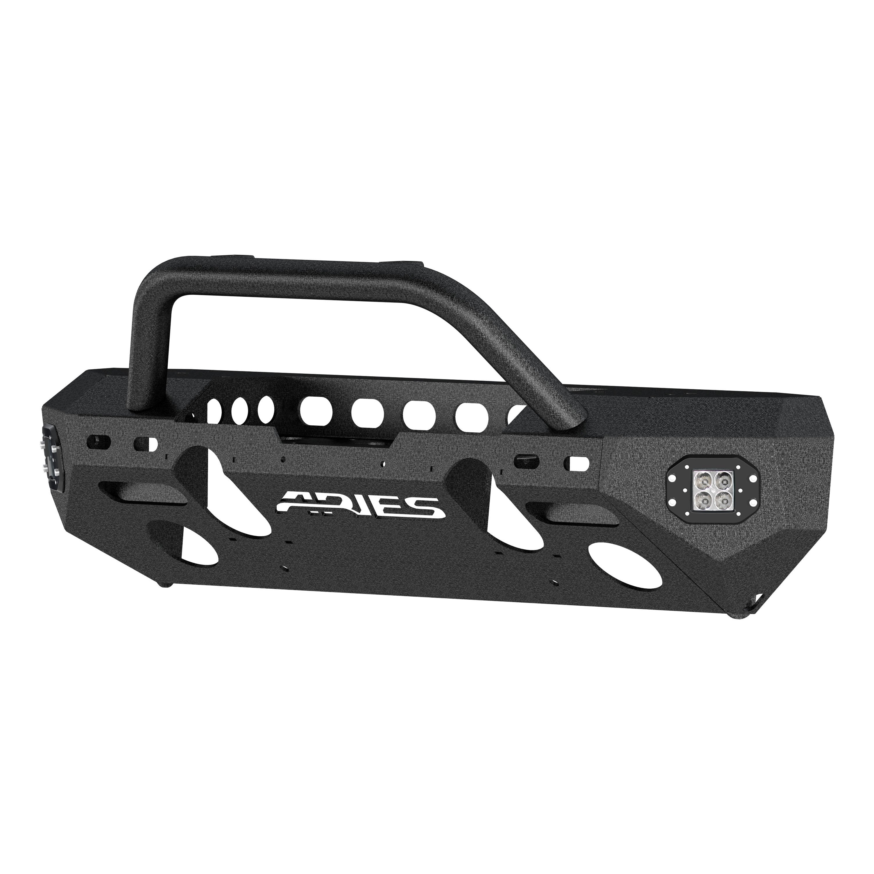 ARIES TrailChaser Jeep Wrangler JL, Gladiator Aluminum Front Bumper (Option 3), 2018-2026 Jeep Wrangler, 2020-2026 Jeep Gladiator