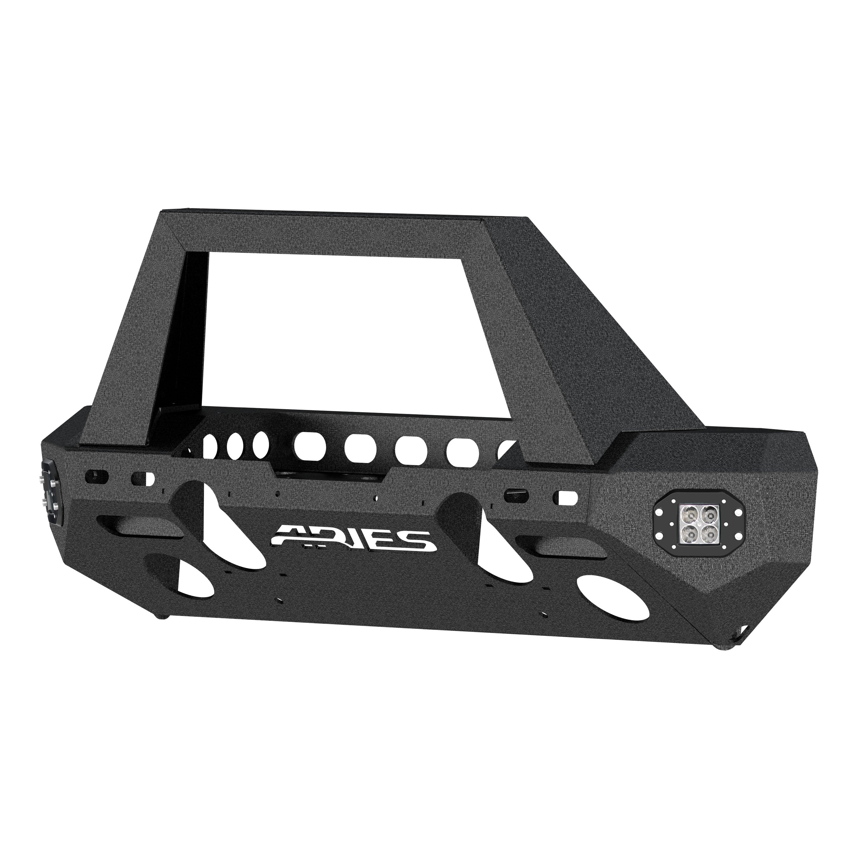 ARIES TrailChaser Jeep Wrangler JL, Gladiator Aluminum Front Bumper (Option 1), 2018-2026 Jeep Wrangler, 2020-2026 Jeep Gladiator