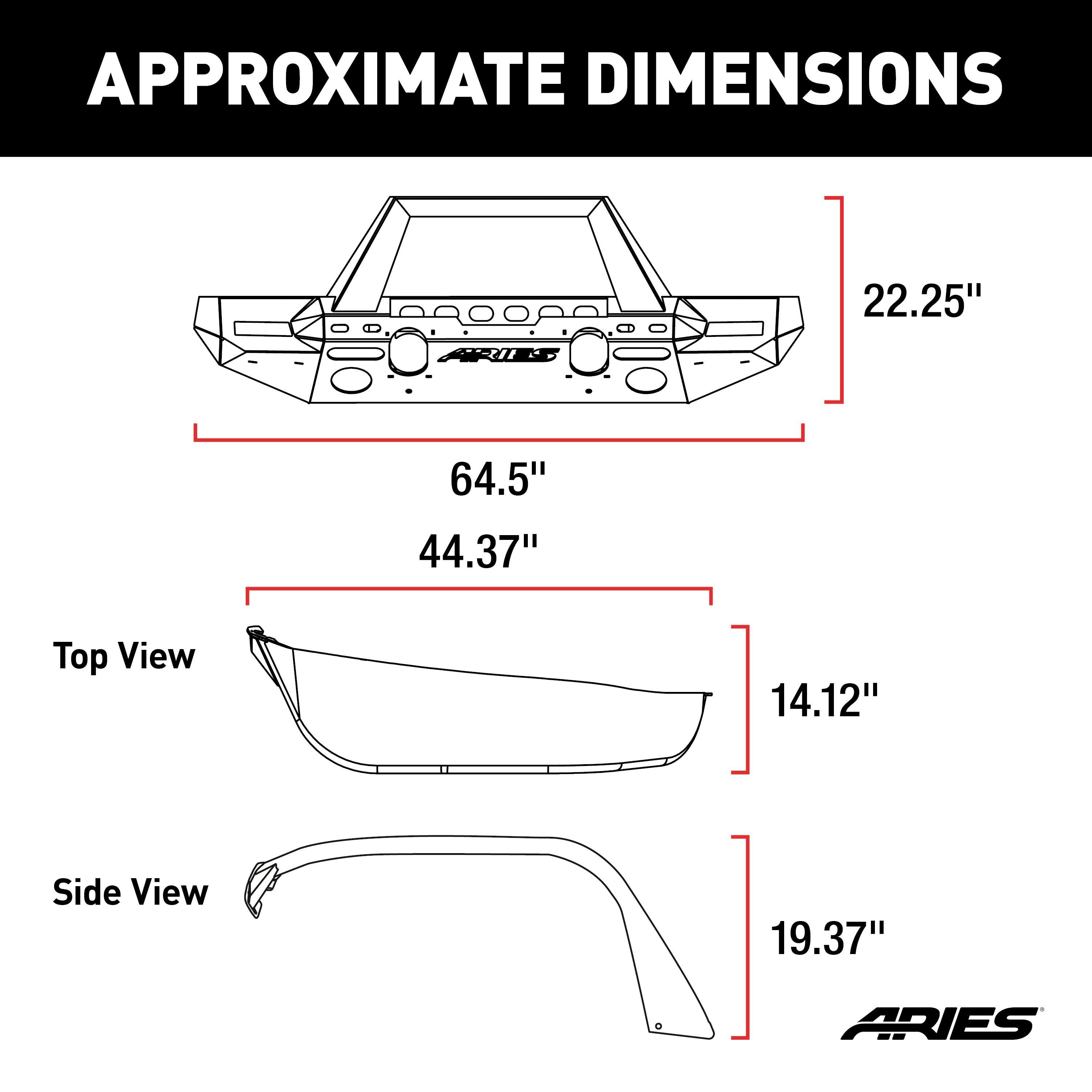 ARIES TrailChaser Jeep Wrangler JL Front Bumper with Fender Flares (Option 9), 2018-2026 Jeep Wrangler